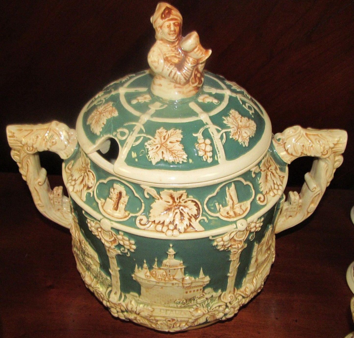 11 PIECE GERMAN CIDER SET - SCENES OF FAMOUS GERMAN CASTLES - Bay Colony Antiques Porcelain