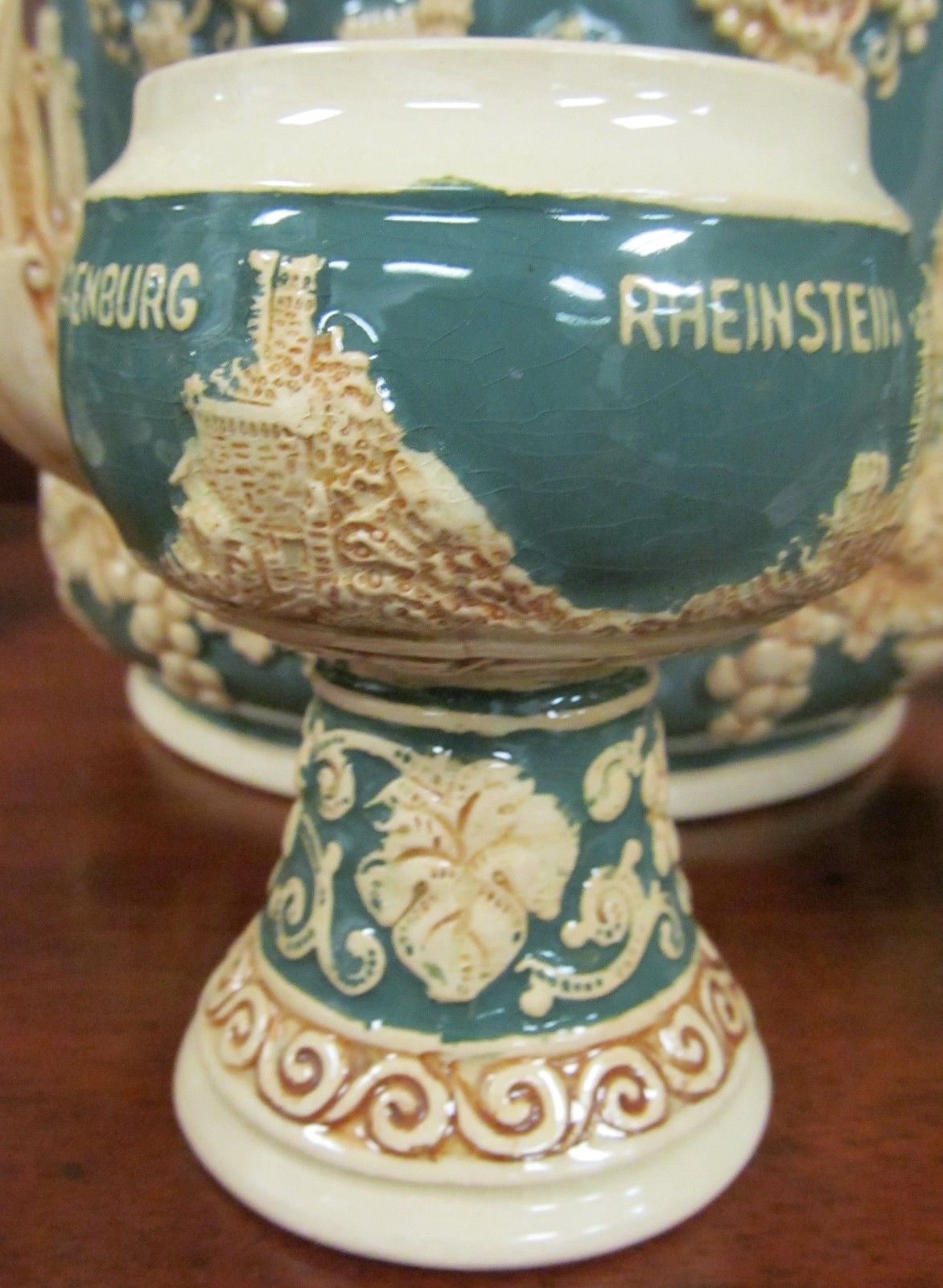 11 PIECE GERMAN CIDER SET - SCENES OF FAMOUS GERMAN CASTLES - Bay Colony Antiques Porcelain