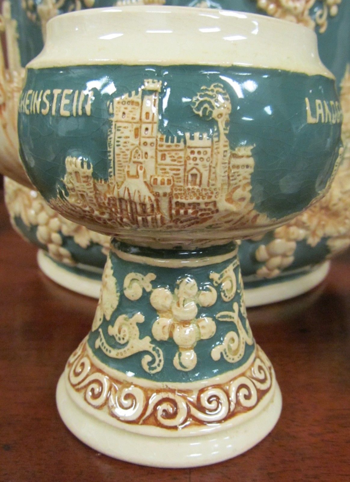 11 PIECE GERMAN CIDER SET - SCENES OF FAMOUS GERMAN CASTLES - Bay Colony Antiques Porcelain