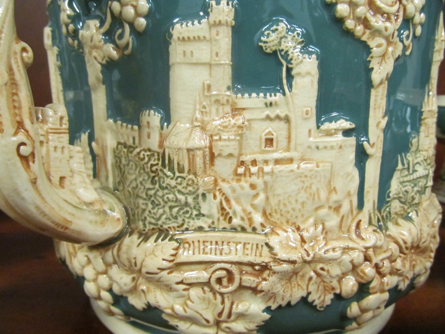 11 PIECE GERMAN CIDER SET - SCENES OF FAMOUS GERMAN CASTLES - Bay Colony Antiques Porcelain