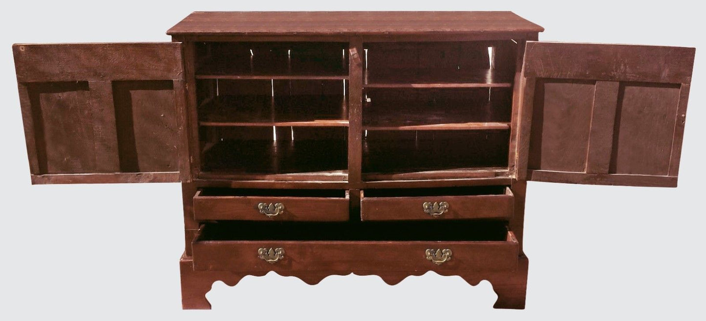 17TH CENTURY WILLIAM & MARY SIDEBOARD CONSOLE IN OAK & YEW - MUST SEE! - Bay Colony Antiques Antiques:Furniture:Sideboards & Buffets:Pre - 1800