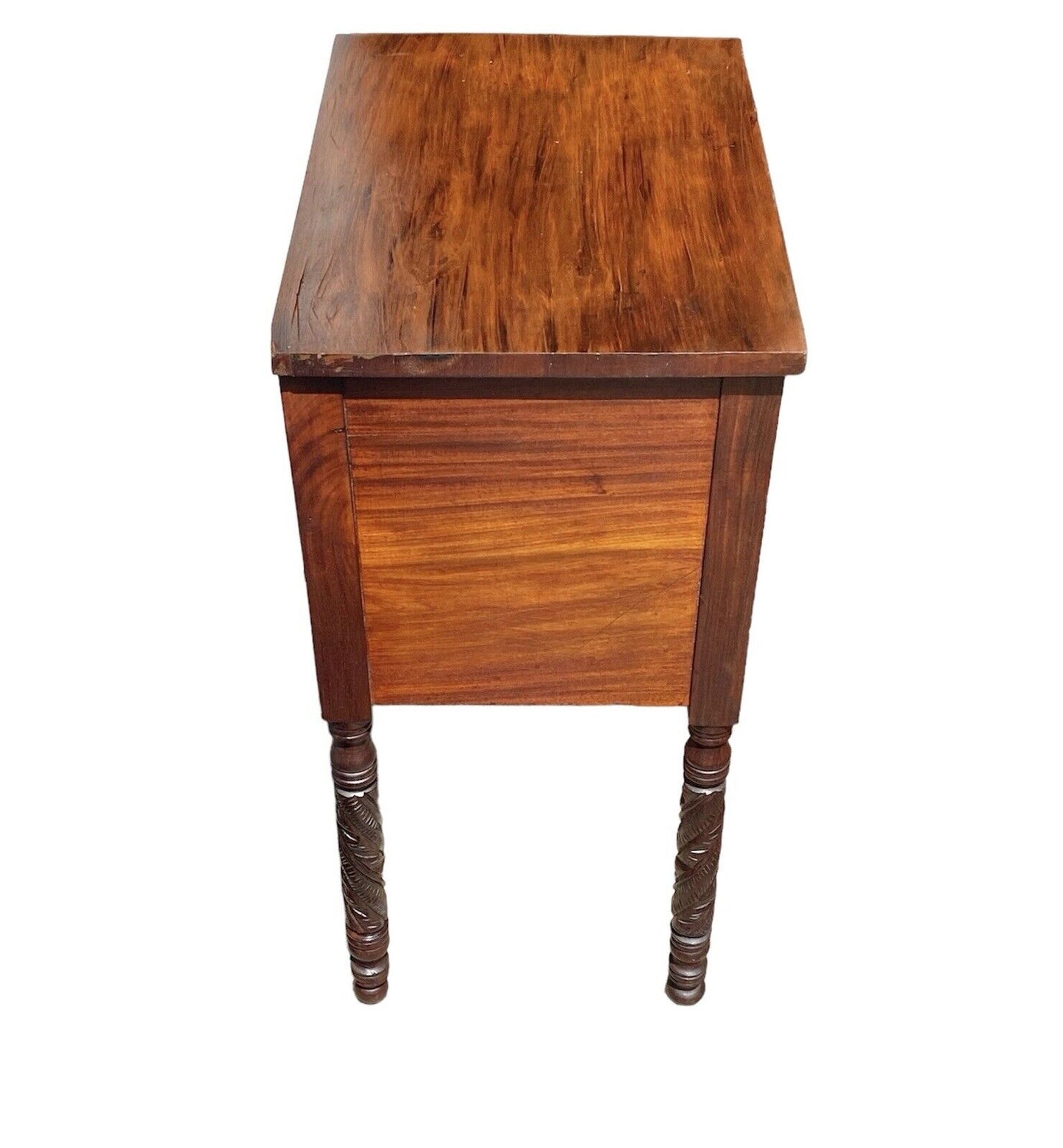 Antique Sheraton 3 Drawer Mahogany Sewing Stand / Worktable