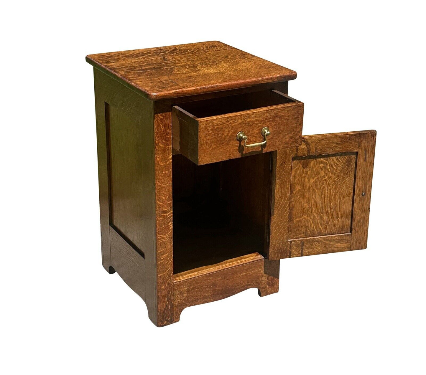 Antique Victorian Tiger Oak Single Drawer Office Cabinet by Paine's Furniture