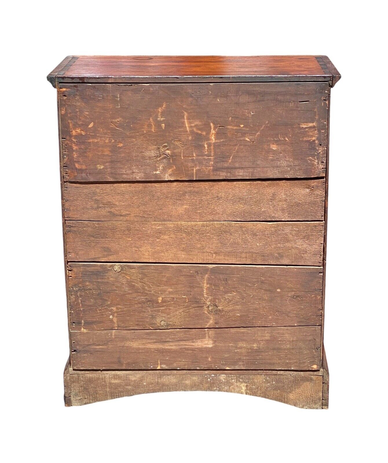 Antique New England Chippendale Tiger Maple Five Drawer Tall Chest Circa 1780
