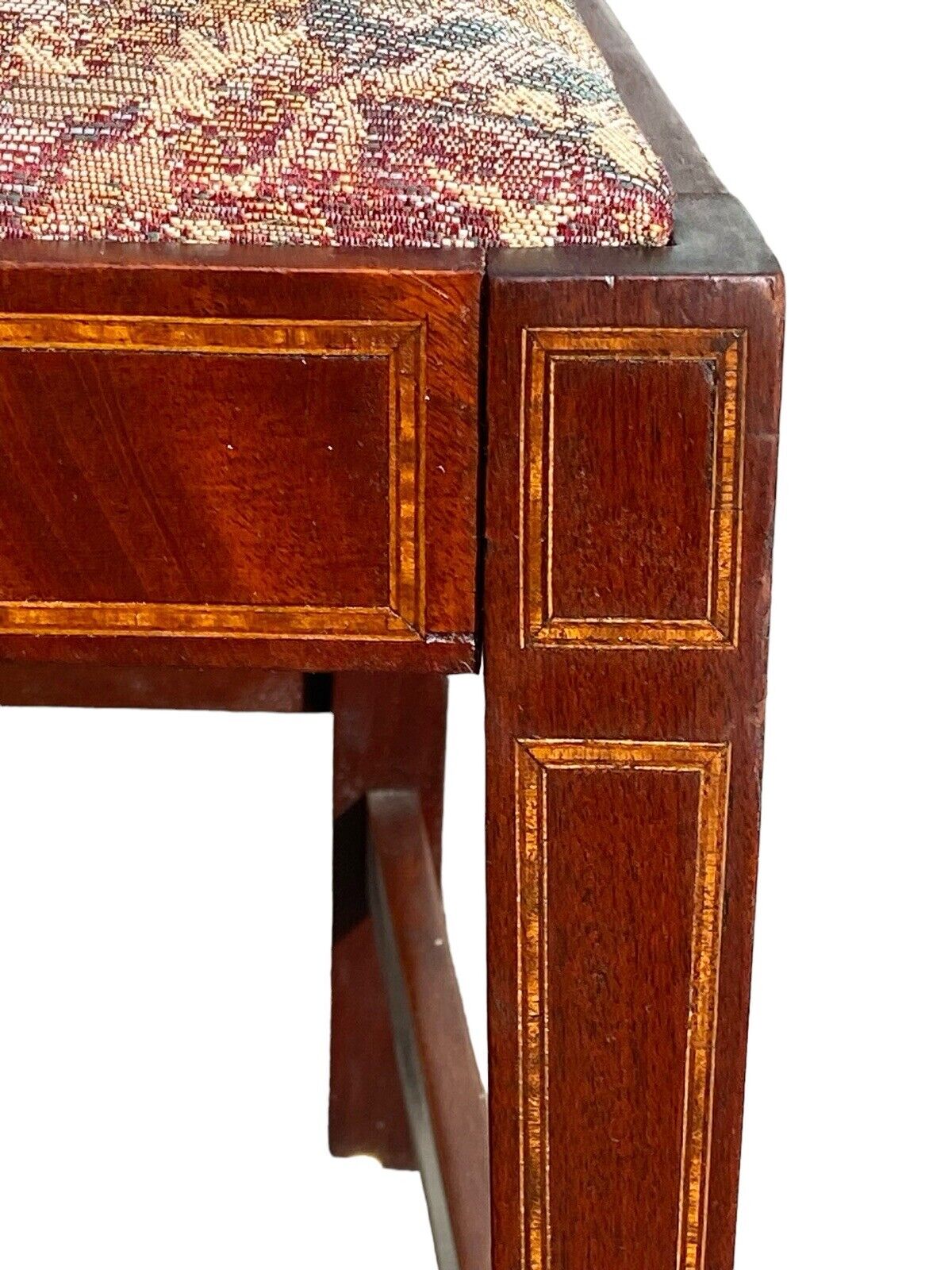 Antique Set Of 4 Sheraton Mahogany Dining Chairs with Satinwood Inlay CA 1920