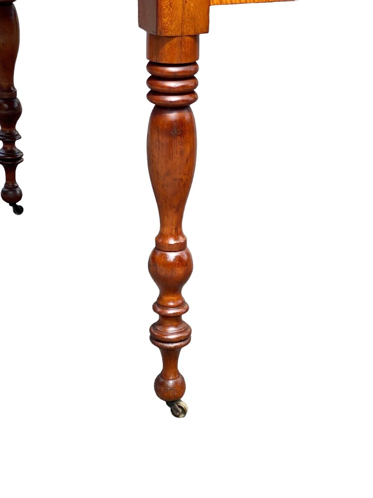 Late 18th Century Antique Federal Tiger Maple & Cherry Dropleaf Dining Table