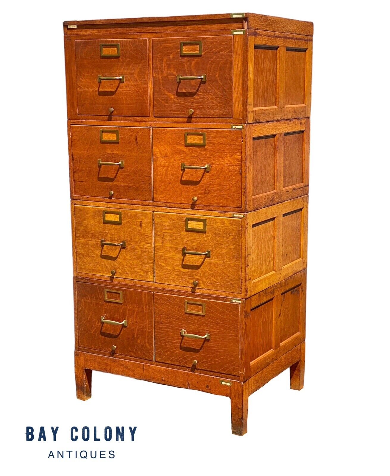 Antique Globe Wernicke Tiger Oak Legal Size File Cabinet / Oak Filing Cabinet