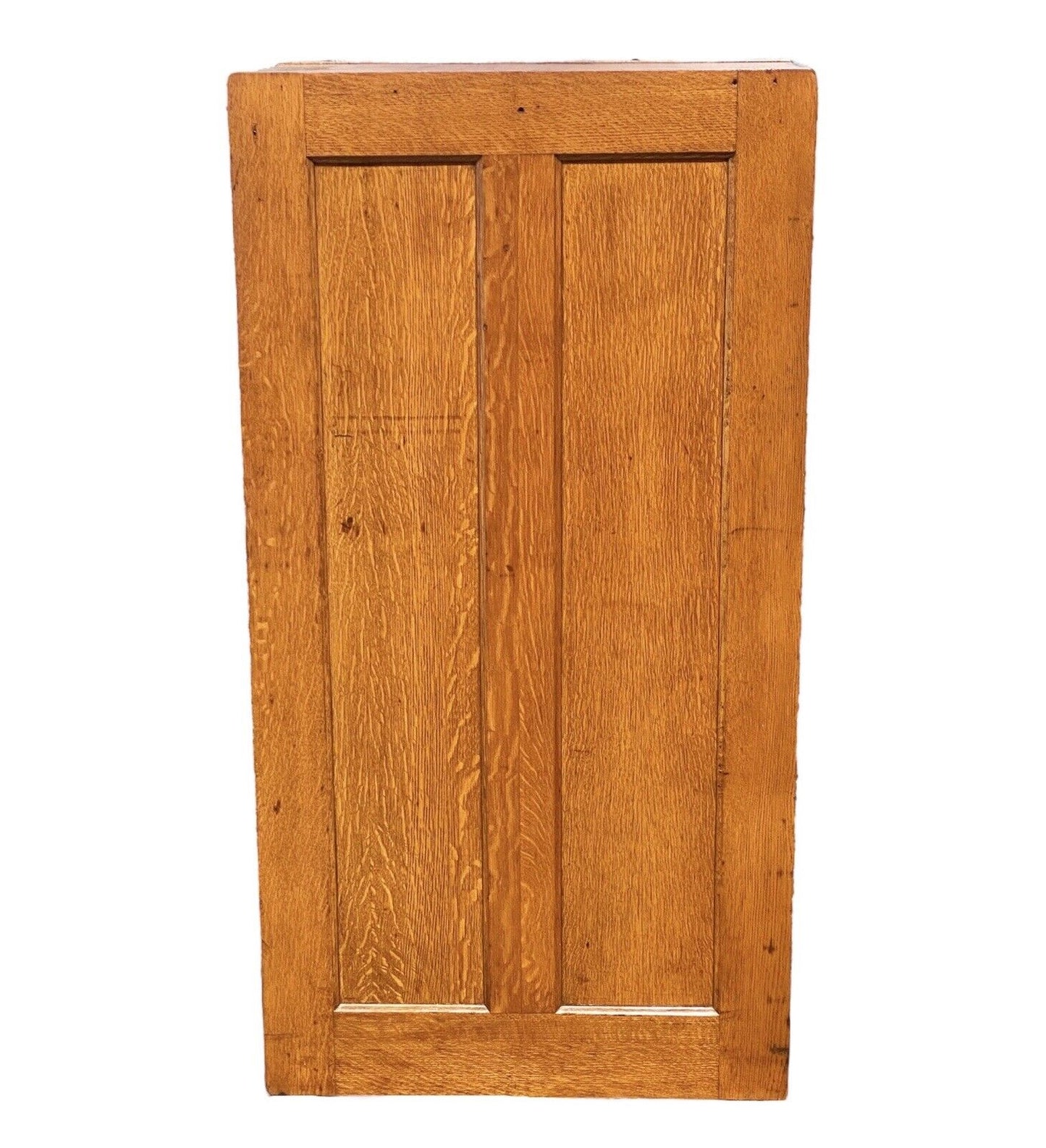 Antique Tiger Oak 4 Drawer Wood File Cabinet