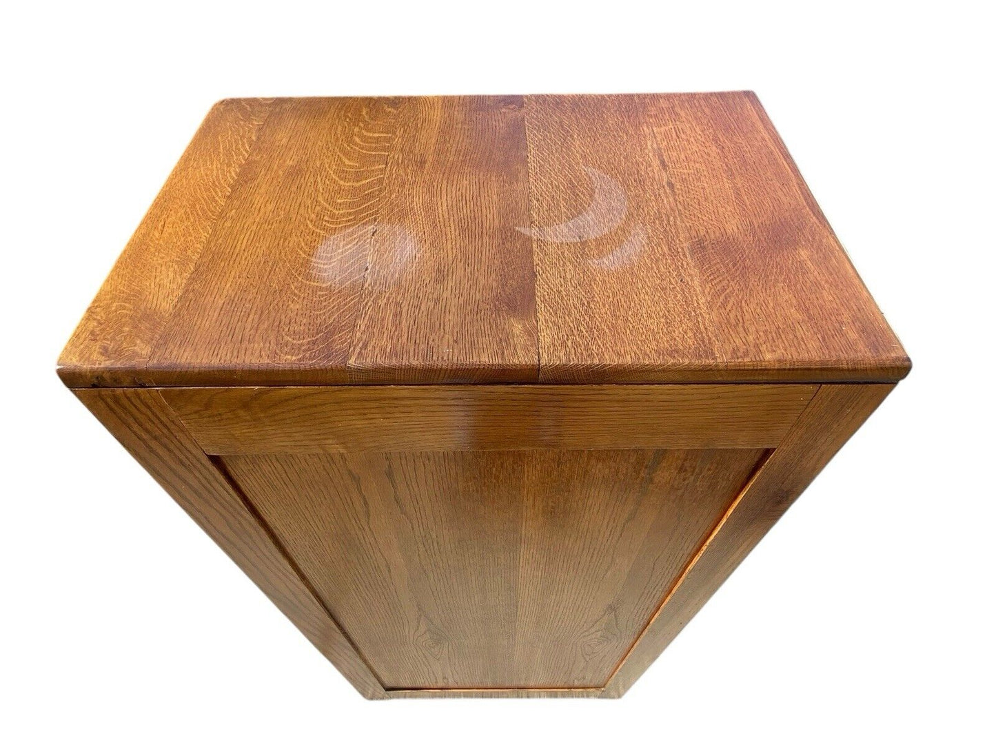 Antique Amberg Tiger Oak 4 Drawer Wood File Cabinet