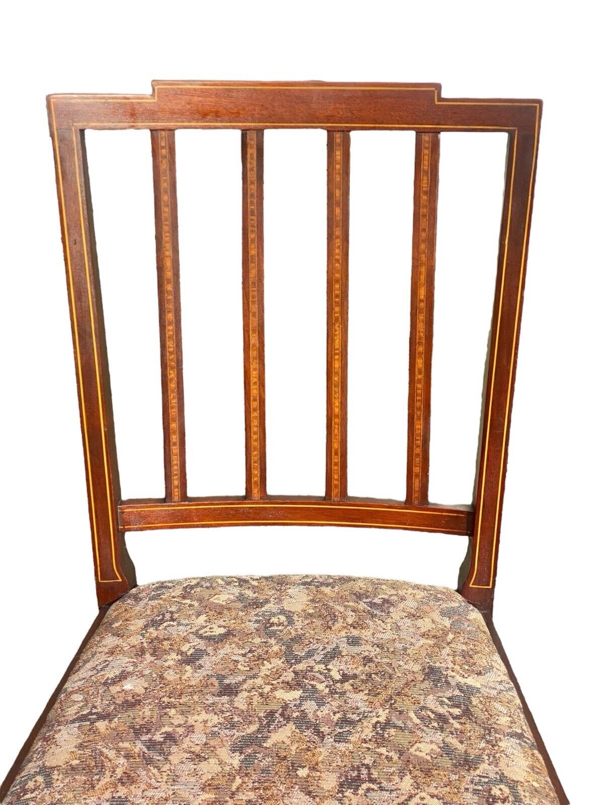 Antique Set Of 4 Sheraton Mahogany Dining Chairs with Satinwood Inlay CA 1920