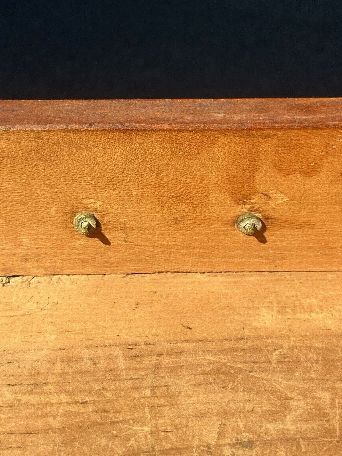 Antique New Hampshire Hepplewhite Fruitwood Slant Lid Desk With Classical Brass