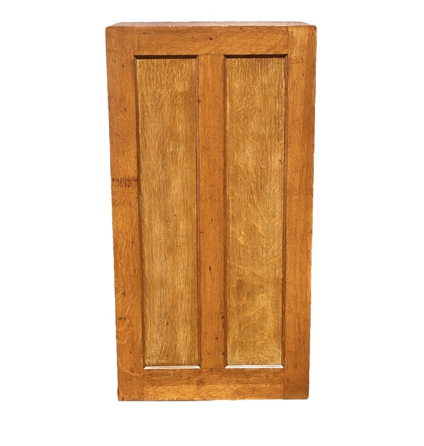 Antique Tiger Oak 4 Drawer Wood File Cabinet