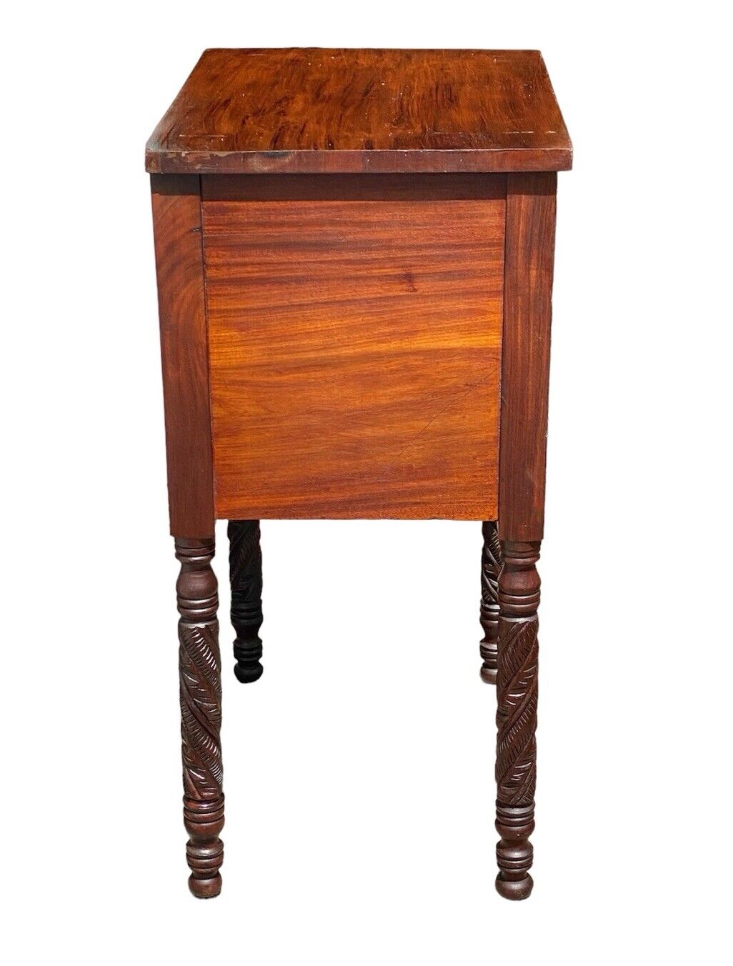Antique Sheraton 3 Drawer Mahogany Sewing Stand / Worktable