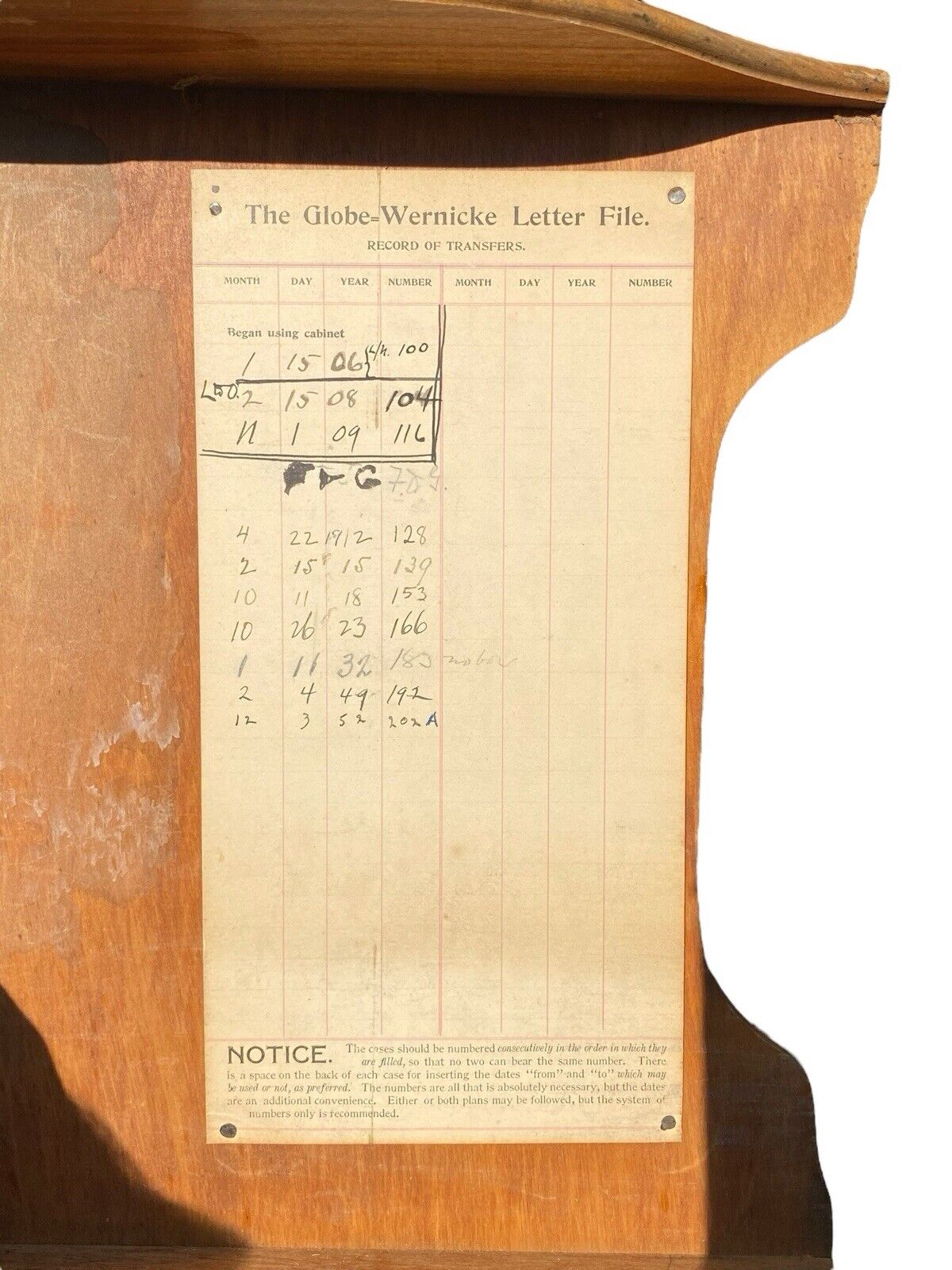 Antique Globe Wernicke 6 Drawer Oak Desktop File Cabinet