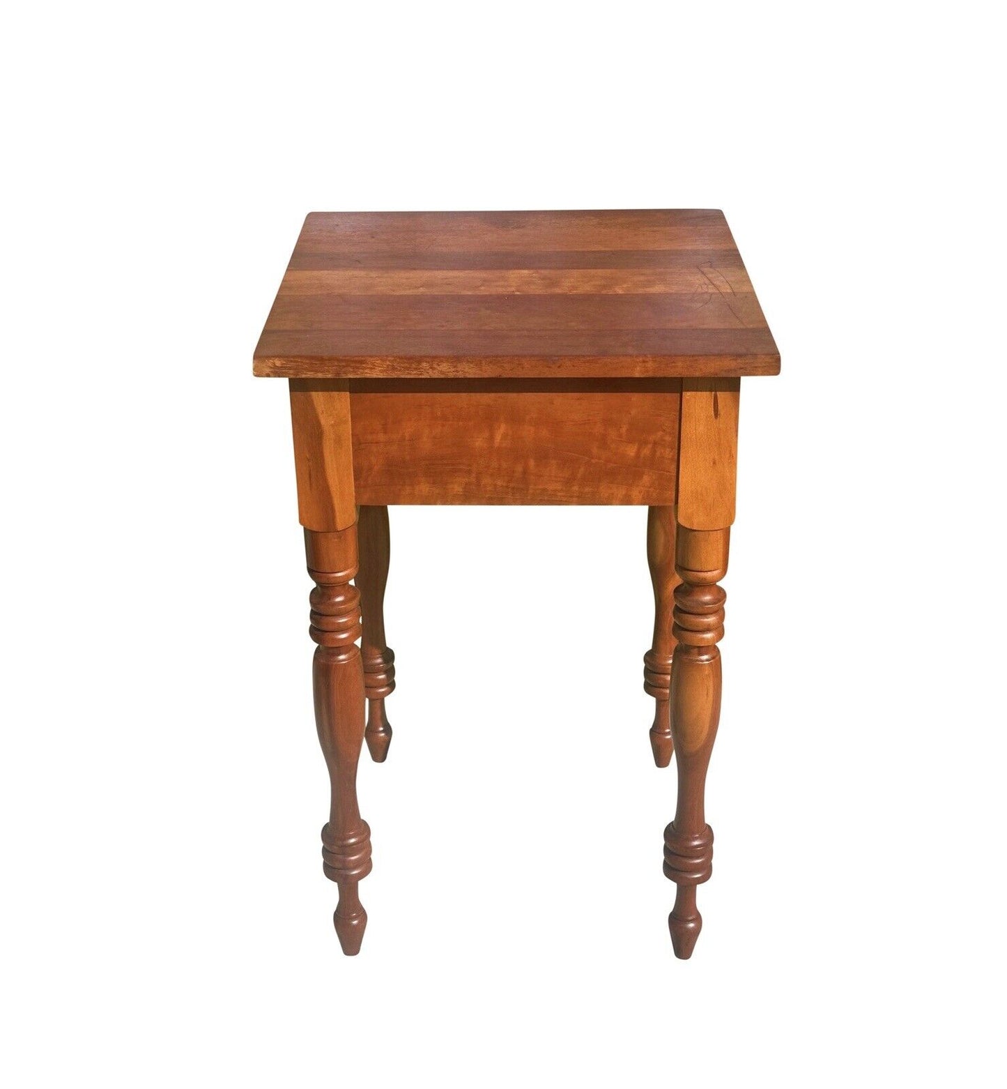 Pair of Antique Sheraton Style Cherry Kentucky Single Drawer Bedside Nightstands