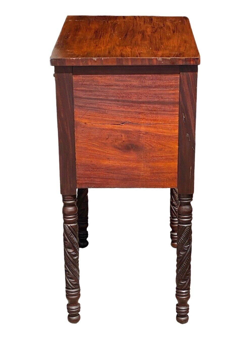 Antique Sheraton 3 Drawer Mahogany Sewing Stand / Worktable