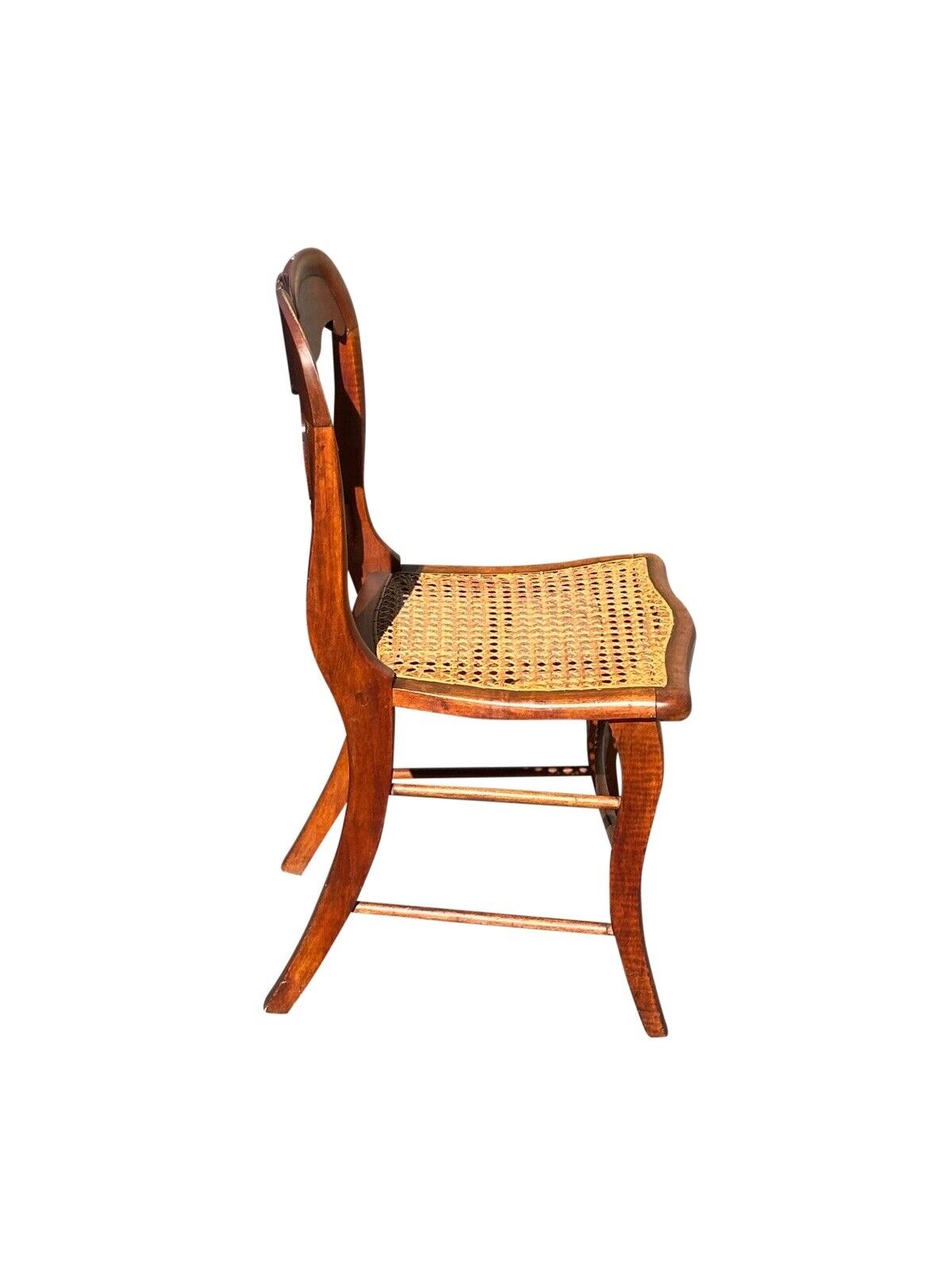 Set of Six Antique Federal Period Bird's Eye & Tiger Maple Country Dining Chairs