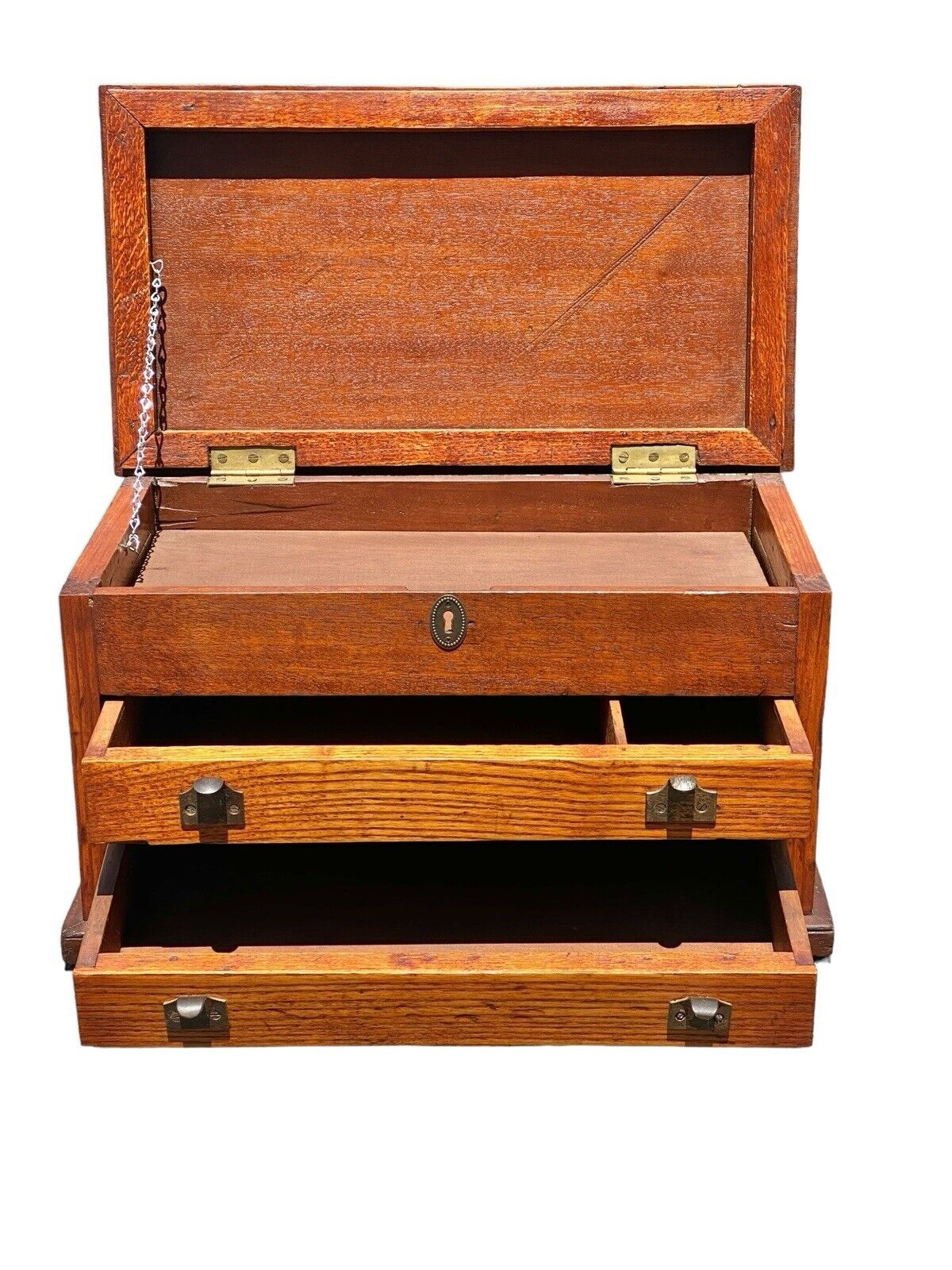 Antique Victorian Sewing Cabinet / Small File Cabinet - Legal & Letter Size