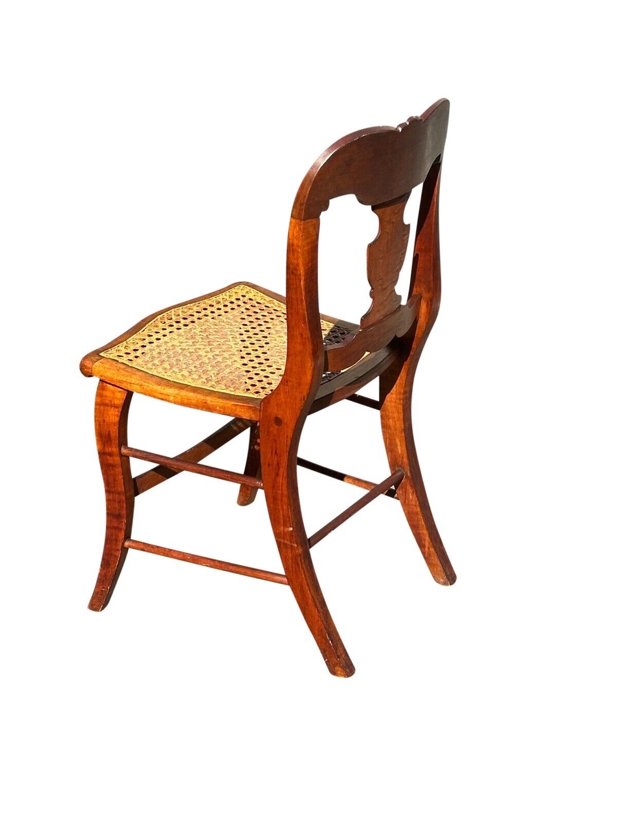 Set of Six Antique Federal Period Bird's Eye & Tiger Maple Country Dining Chairs