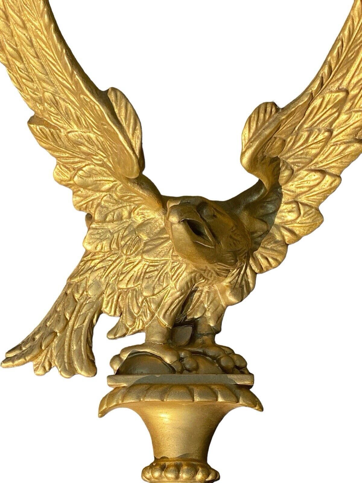 Federal Antique Style Convex Looking Glass / Girandole Mirror with Eagle
