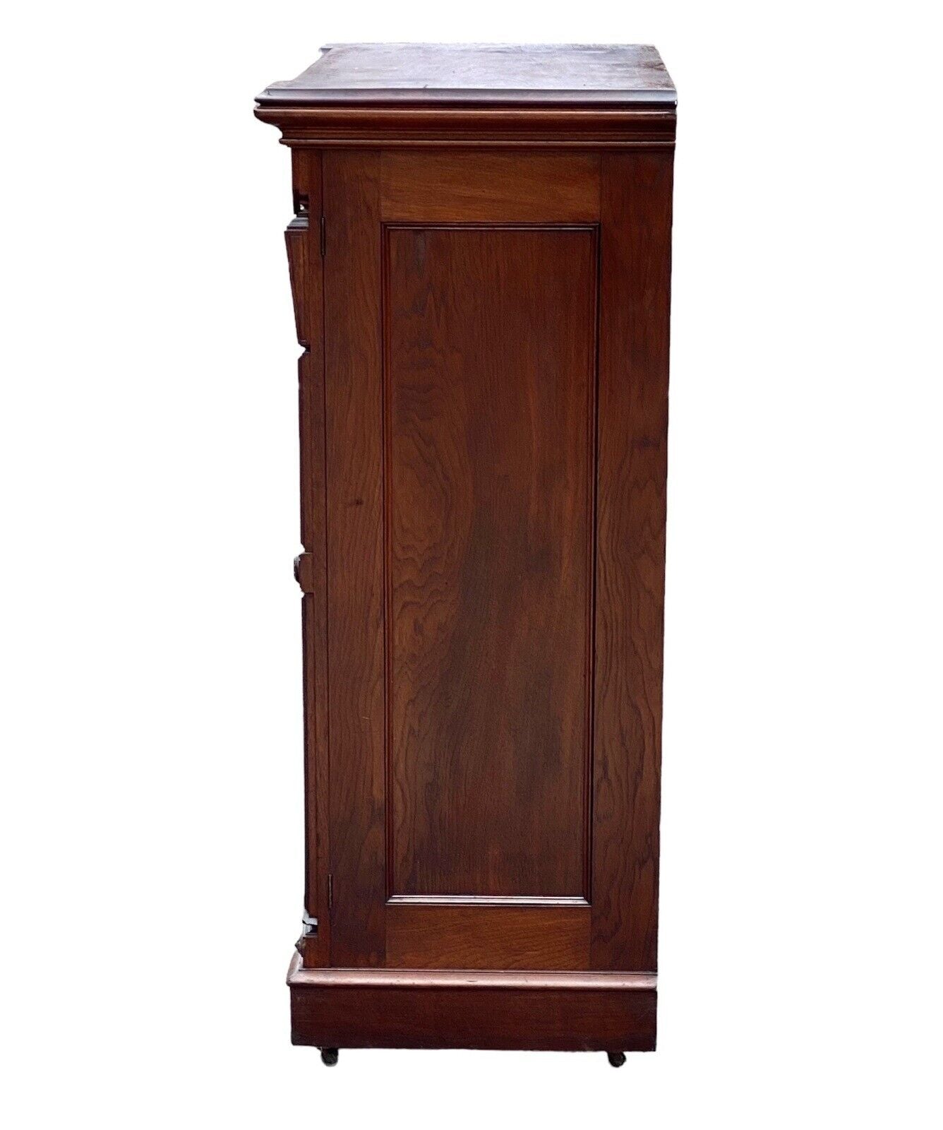 Antique Victorian Lockside Chest of Drawers with Fall Front Desk Section