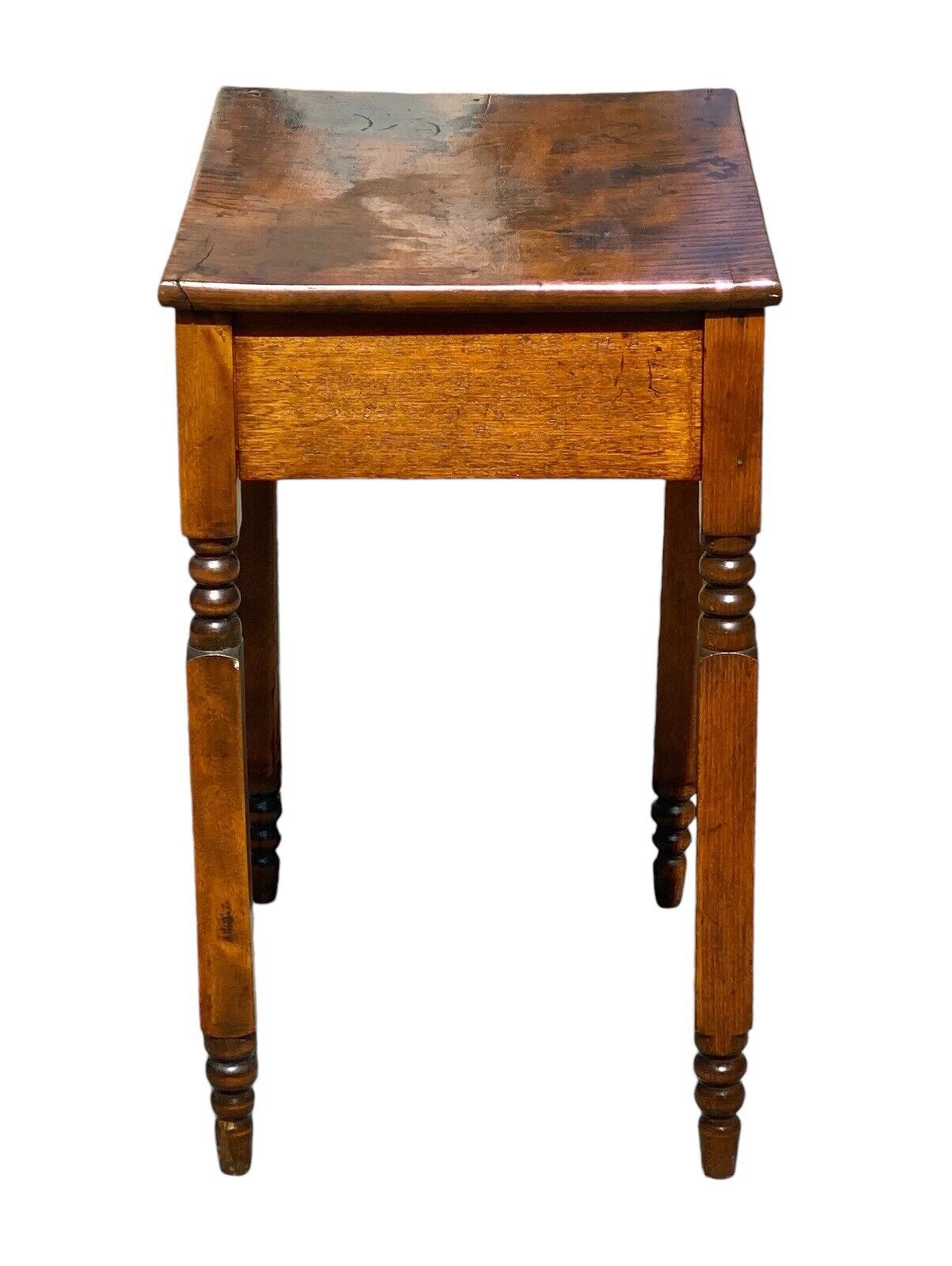 Early 19th Century Antique Tiger Maple & Cherry New York One Drawer Work Table