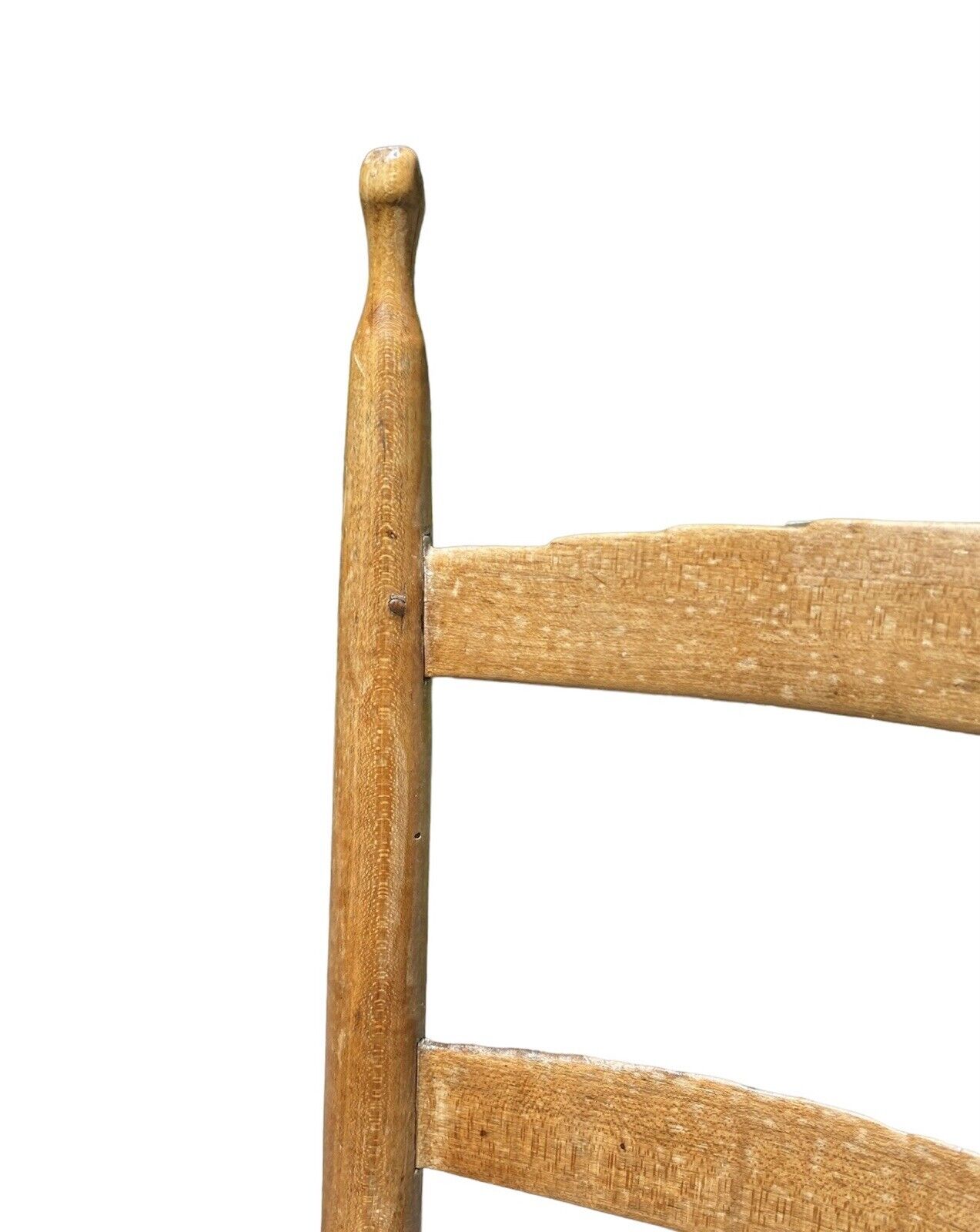 Pair of 19th Century Antique Southern Ladderback Side Chairs -splint Woven Seats