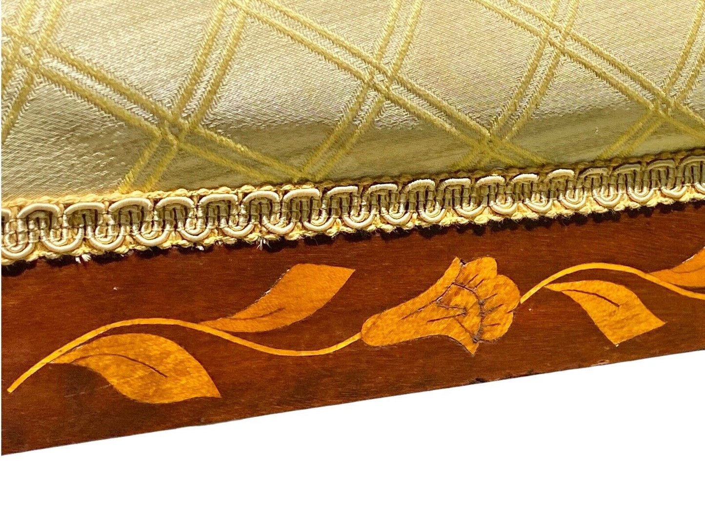 Antique Mahogany Side Chair with Floral Marquetry Inlay