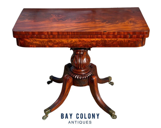 Antique Duncan Phyfe Mahogany Card Table / Console Table - New York CA 1820