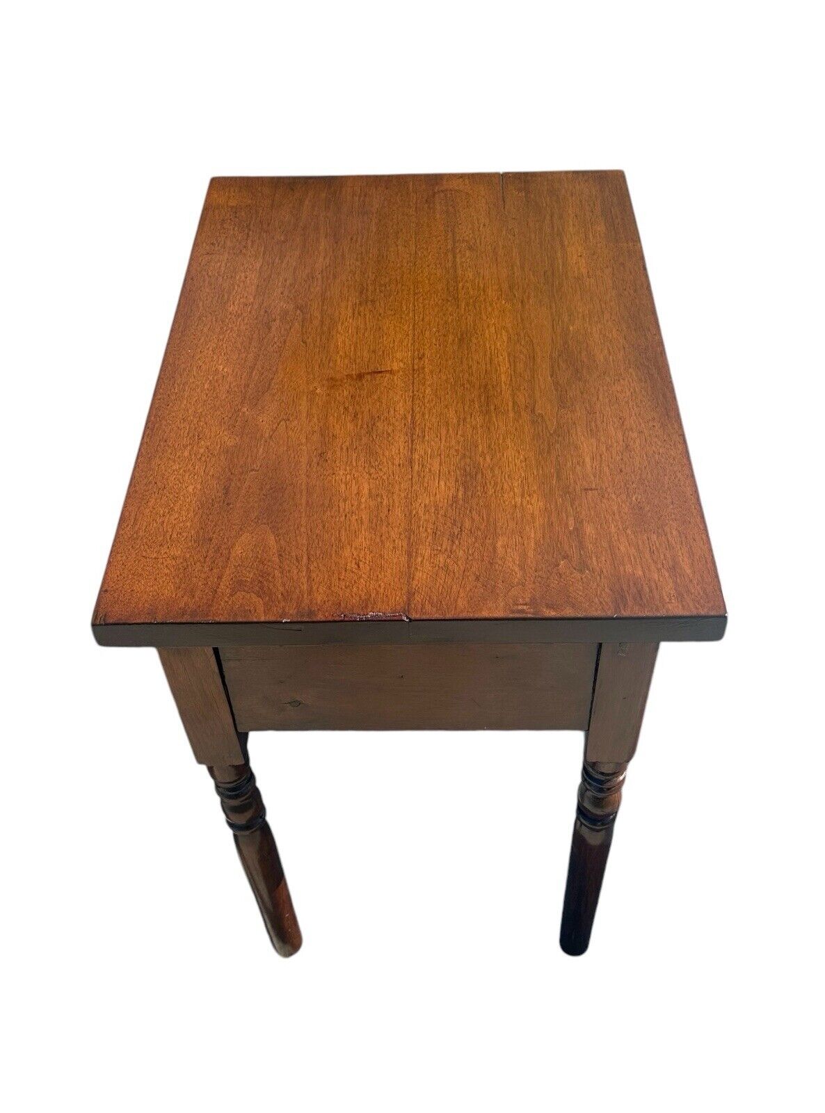 Antique 19th Century Southern Walnut Sheraton Style Single Drawer Bedside Table