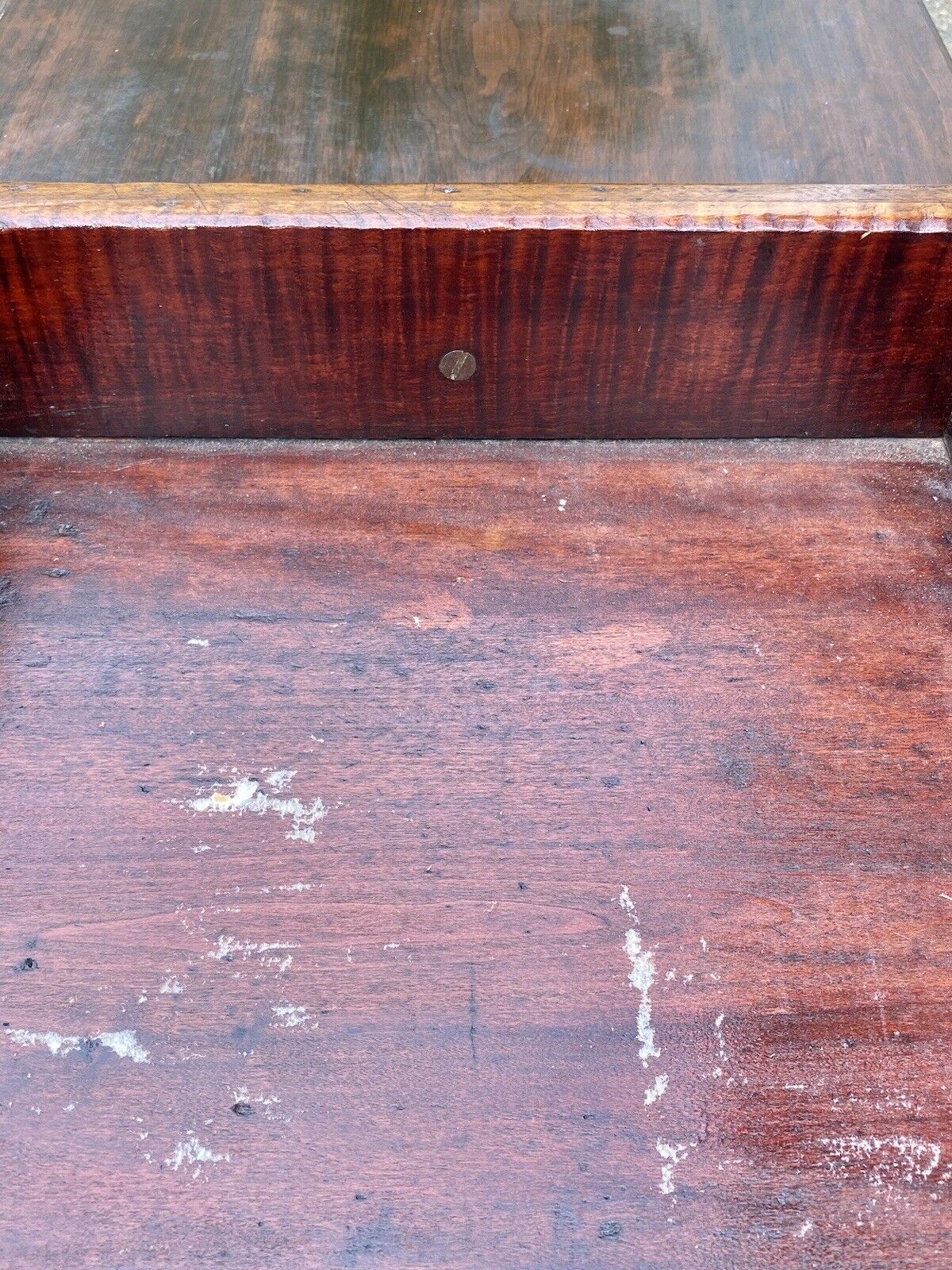 Antique Sheraton Style Cherry & Tiger Maple Drop Leaf Dining Table with Gateleg