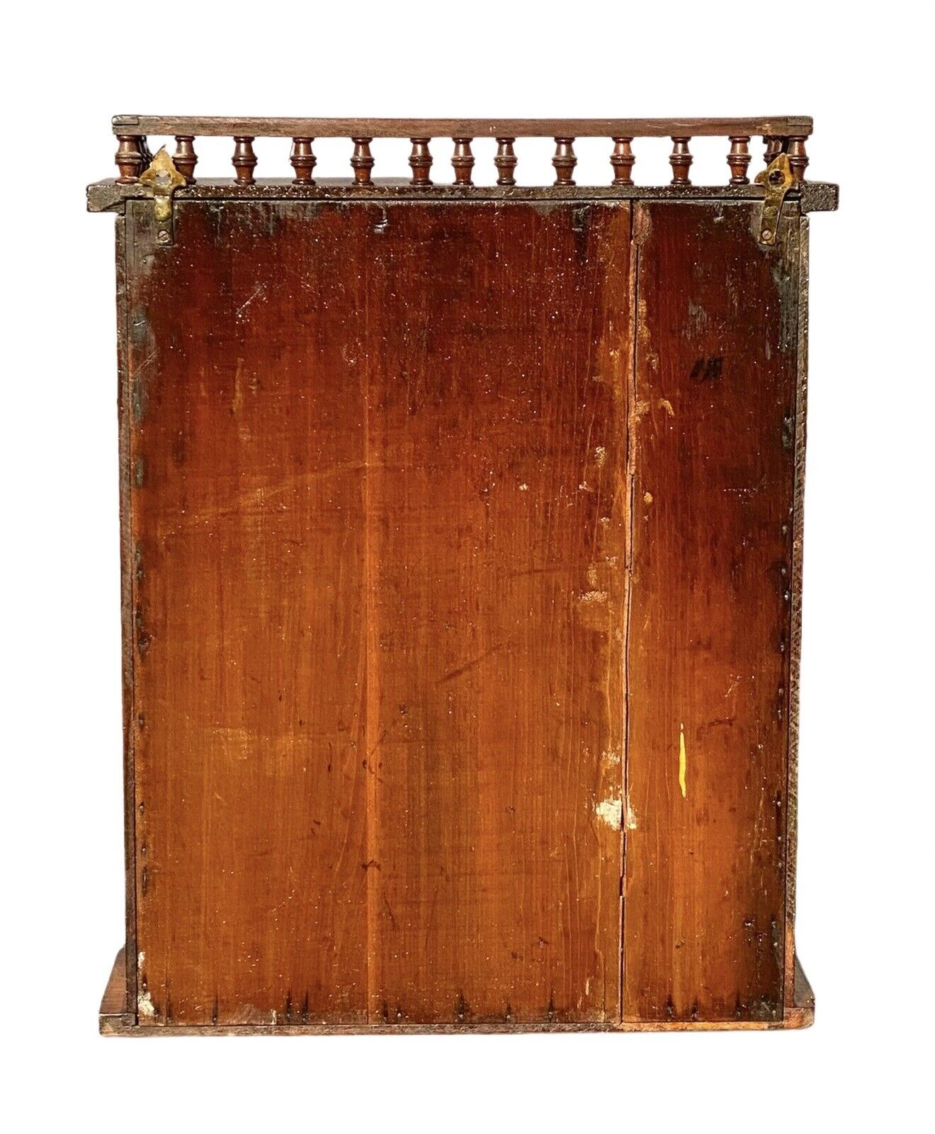 Antique Victorian Walnut Double Door Hanging Cabinet / Medicine Cabinet