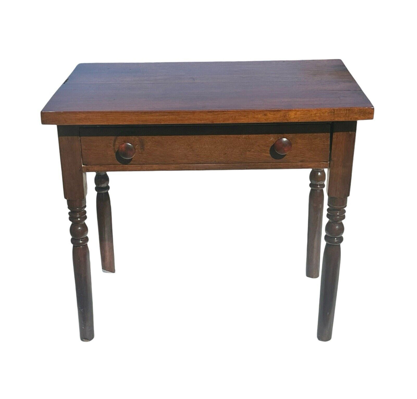 Antique 19th Century Southern Walnut Sheraton Style Single Drawer Bedside Table