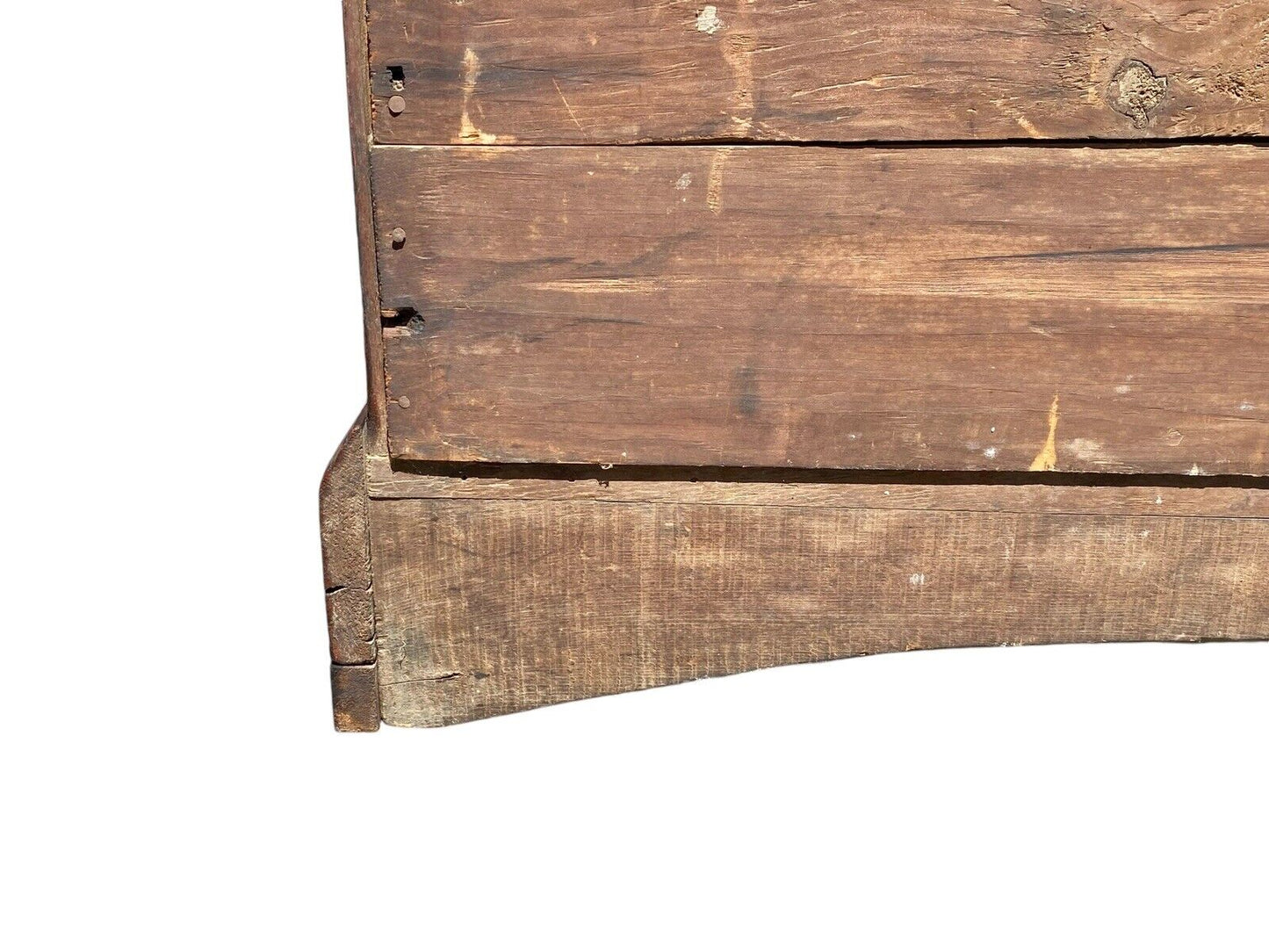 Antique New England Chippendale Tiger Maple Five Drawer Tall Chest Circa 1780