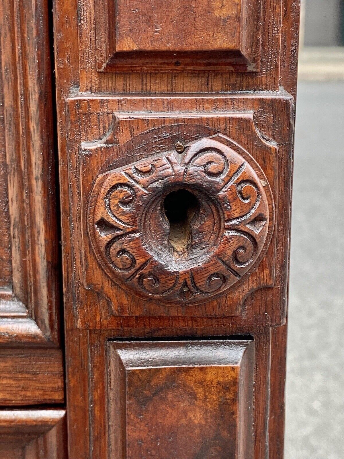 Antique Victorian Lockside Chest of Drawers with Fall Front Desk Section