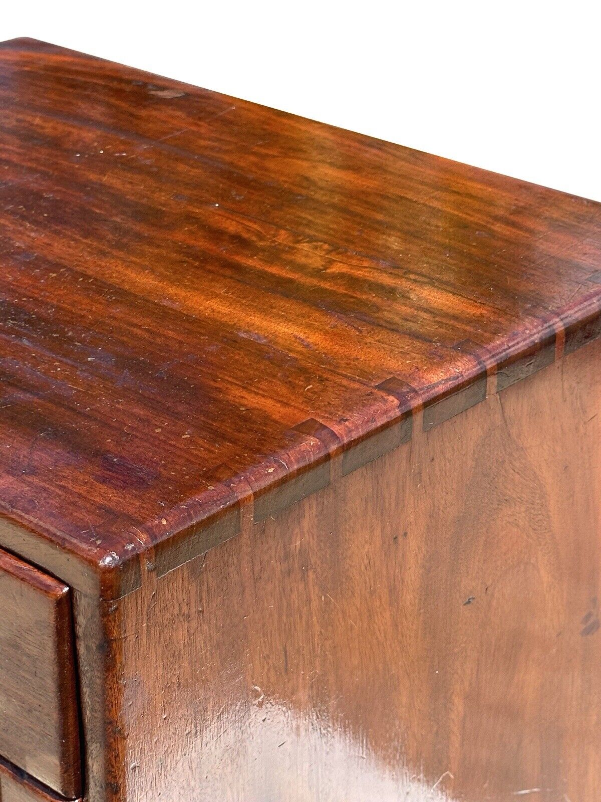 Antique Arts & Crafts Mahogany 18 Drawer Index File Cabinet With Brass Hardware - Bay Colony Antiques Business & Industrial:Office:Office Furniture:Filing Cabinets