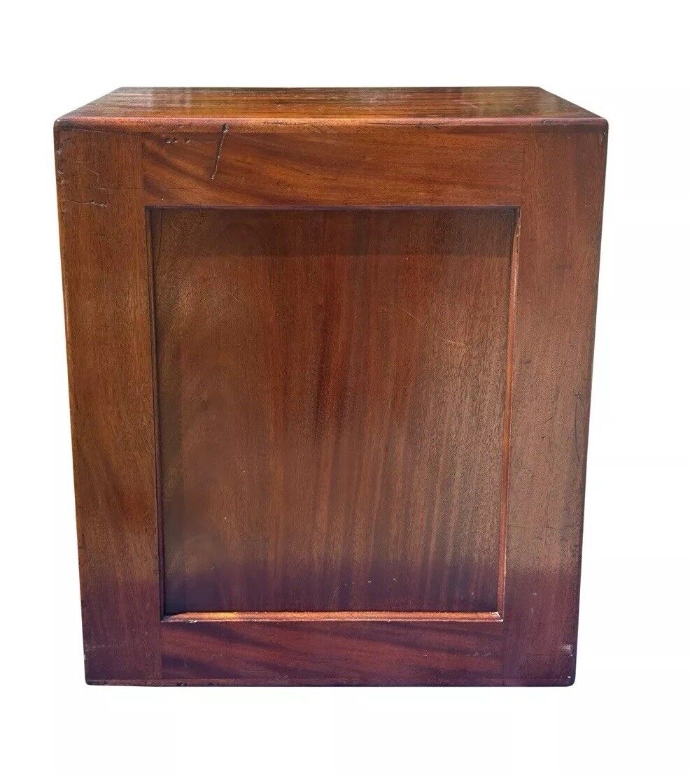Antique Arts & Crafts Mahogany 18 Drawer Index File Cabinet With Brass Hardware - Bay Colony Antiques Business & Industrial:Office:Office Furniture:Filing Cabinets