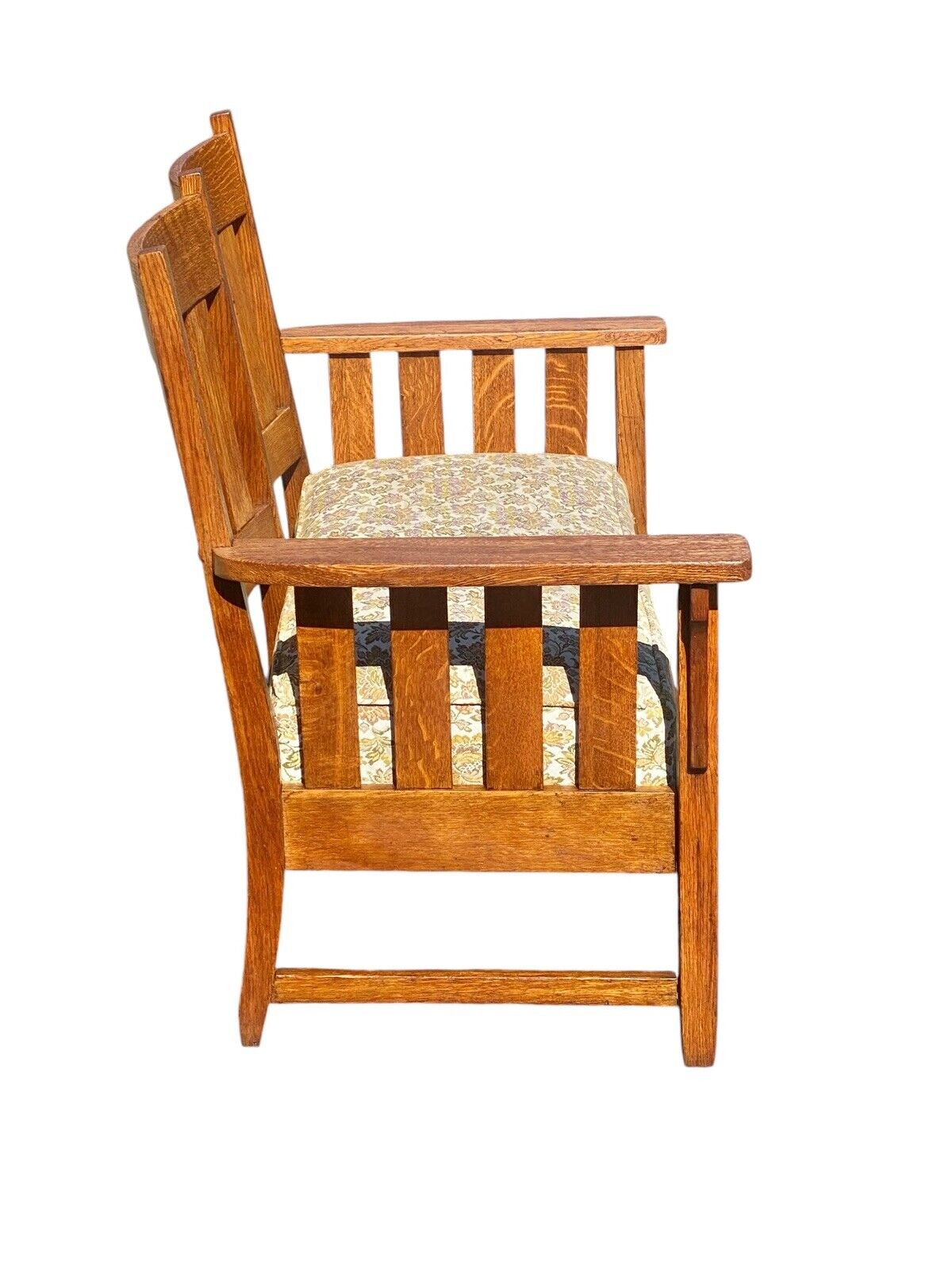 Antique Arts & Crafts / Mission Oak Settee Bench - Bay Colony Antiques Antiques:Furniture:Sofas & Chaises