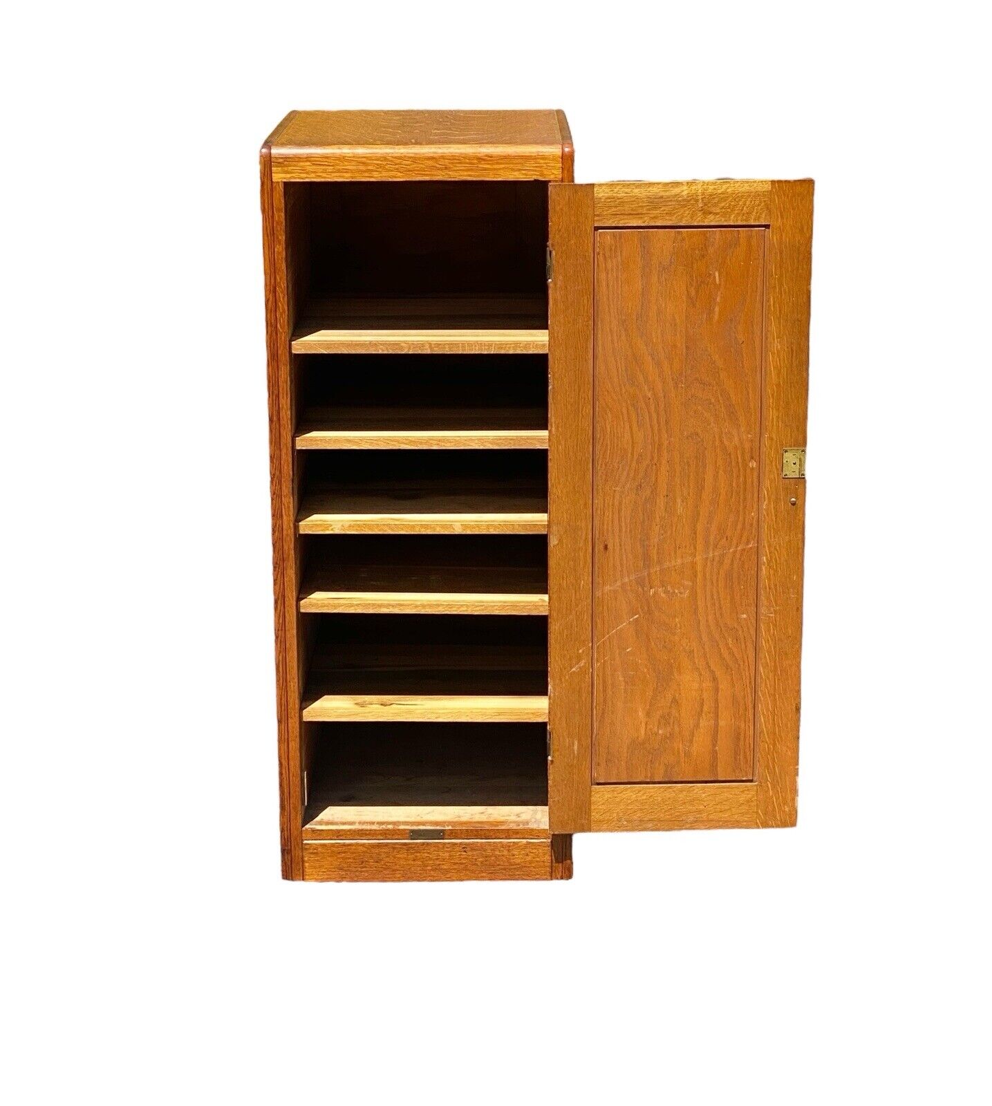 Antique Arts & Crafts Tiger Oak Raised Panel Library Office Cabinet by Derby - Bay Colony Antiques Antiques:Furniture:Cabinets & Cupboards