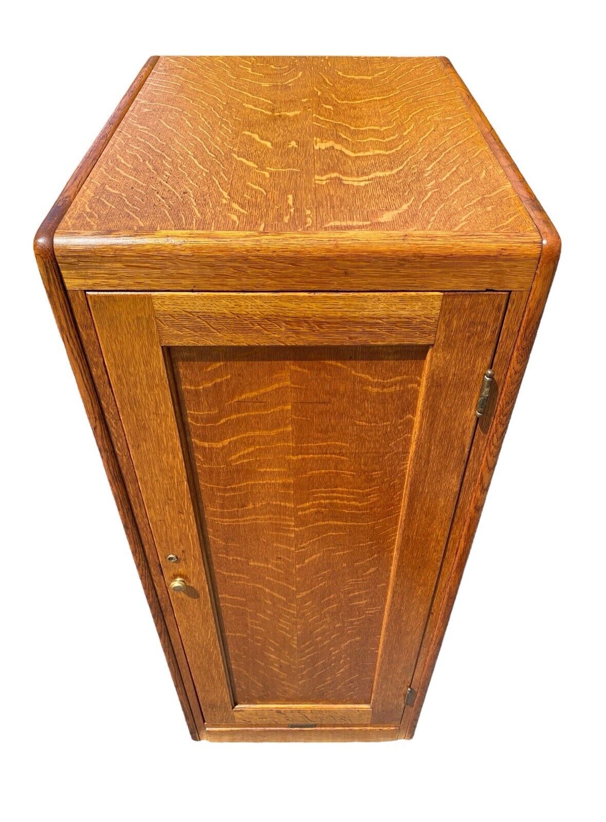 Antique Arts & Crafts Tiger Oak Raised Panel Library Office Cabinet by Derby - Bay Colony Antiques Antiques:Furniture:Cabinets & Cupboards