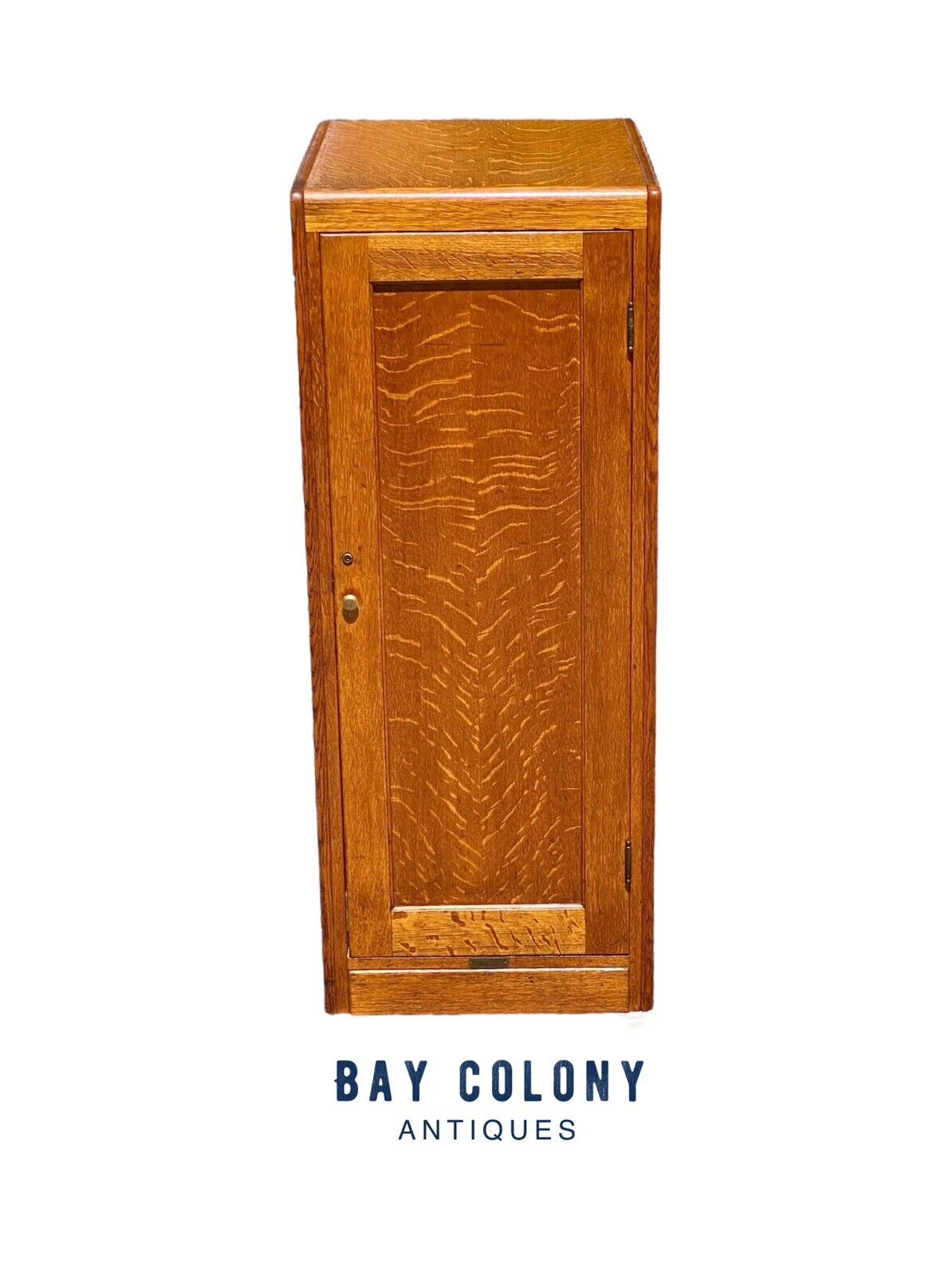 Antique Arts & Crafts Tiger Oak Raised Panel Library Office Cabinet by Derby - Bay Colony Antiques Antiques:Furniture:Cabinets & Cupboards