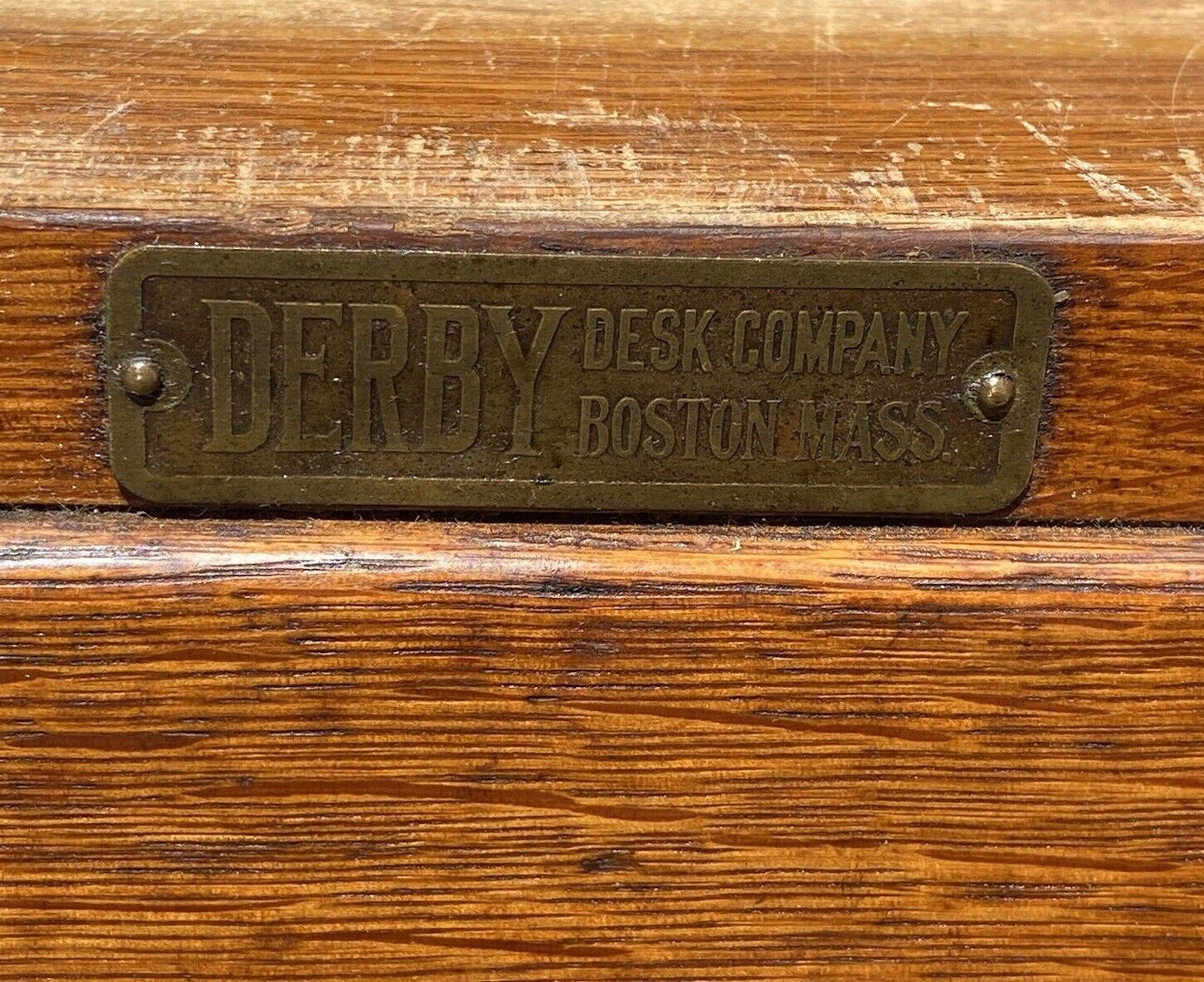 Antique Arts & Crafts Tiger Oak Raised Panel Library Office Cabinet by Derby - Bay Colony Antiques Antiques:Furniture:Cabinets & Cupboards