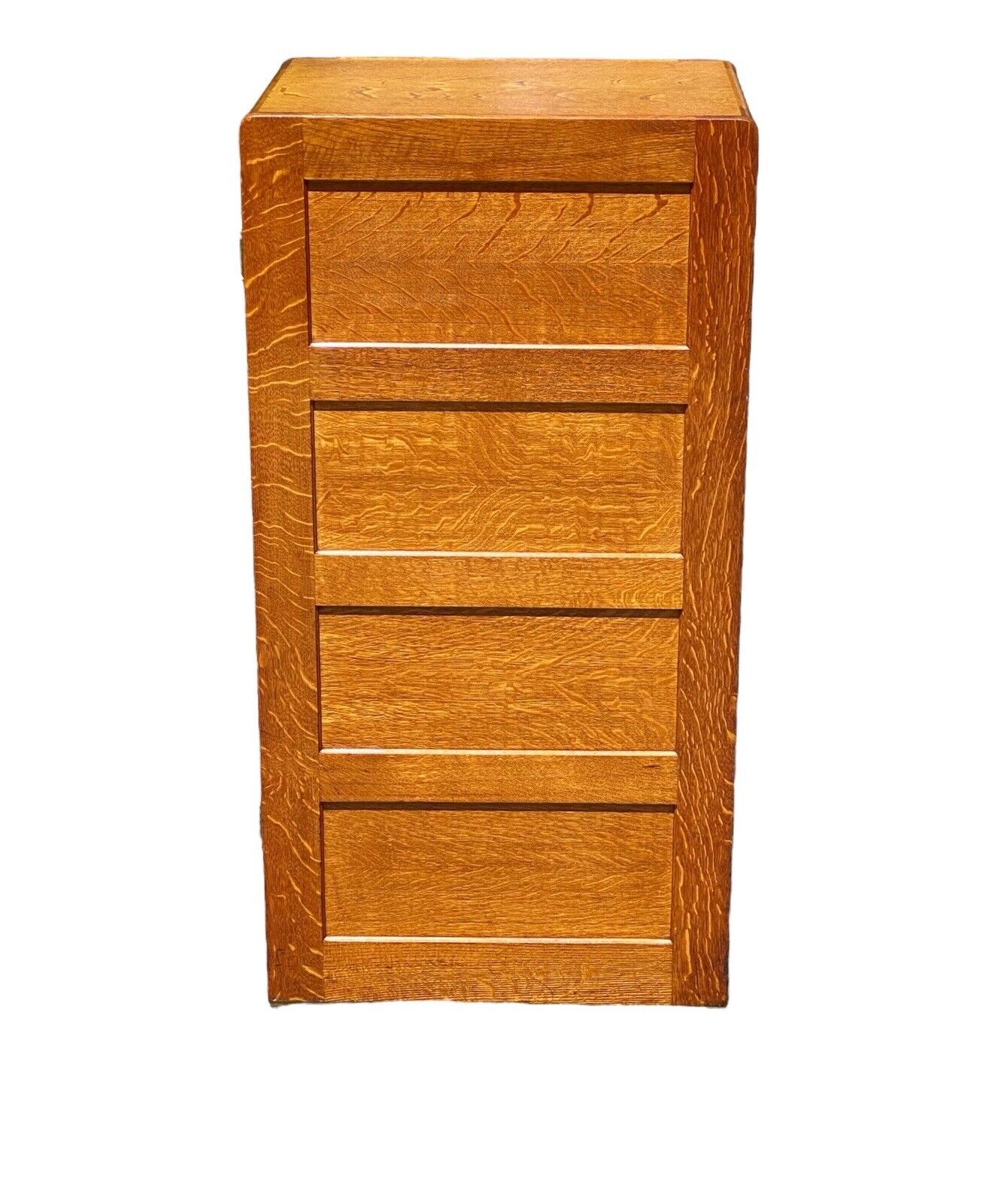Antique Arts & Crafts Tiger Oak Raised Panel Library Office Cabinet by Derby - Bay Colony Antiques Antiques:Furniture:Cabinets & Cupboards