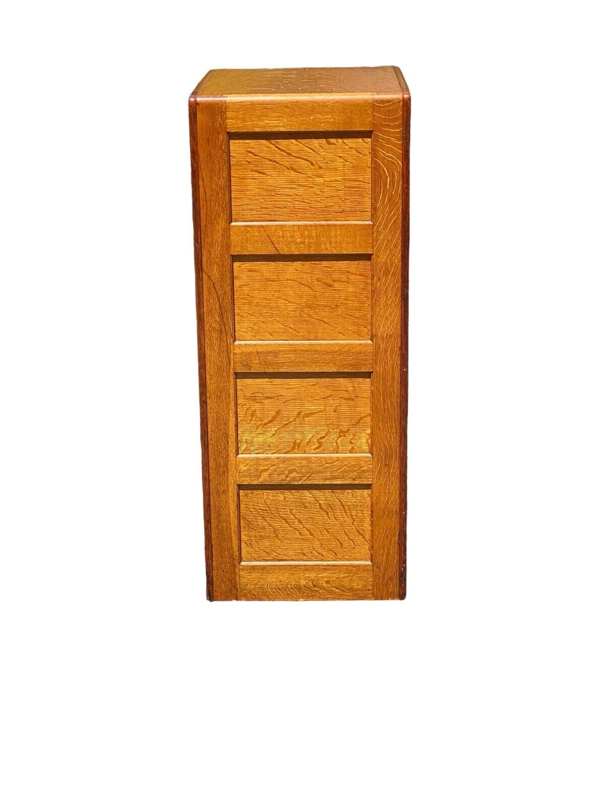 Antique Arts & Crafts Tiger Oak Raised Panel Library Office Cabinet by Derby - Bay Colony Antiques Antiques:Furniture:Cabinets & Cupboards
