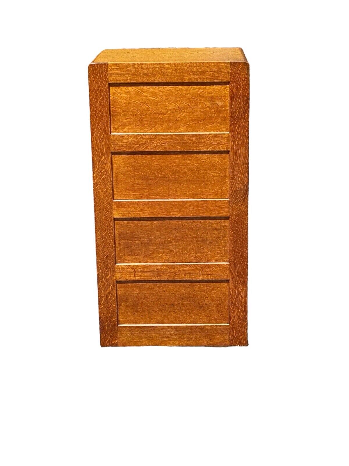 Antique Arts & Crafts Tiger Oak Raised Panel Library Office Cabinet by Derby - Bay Colony Antiques Antiques:Furniture:Cabinets & Cupboards