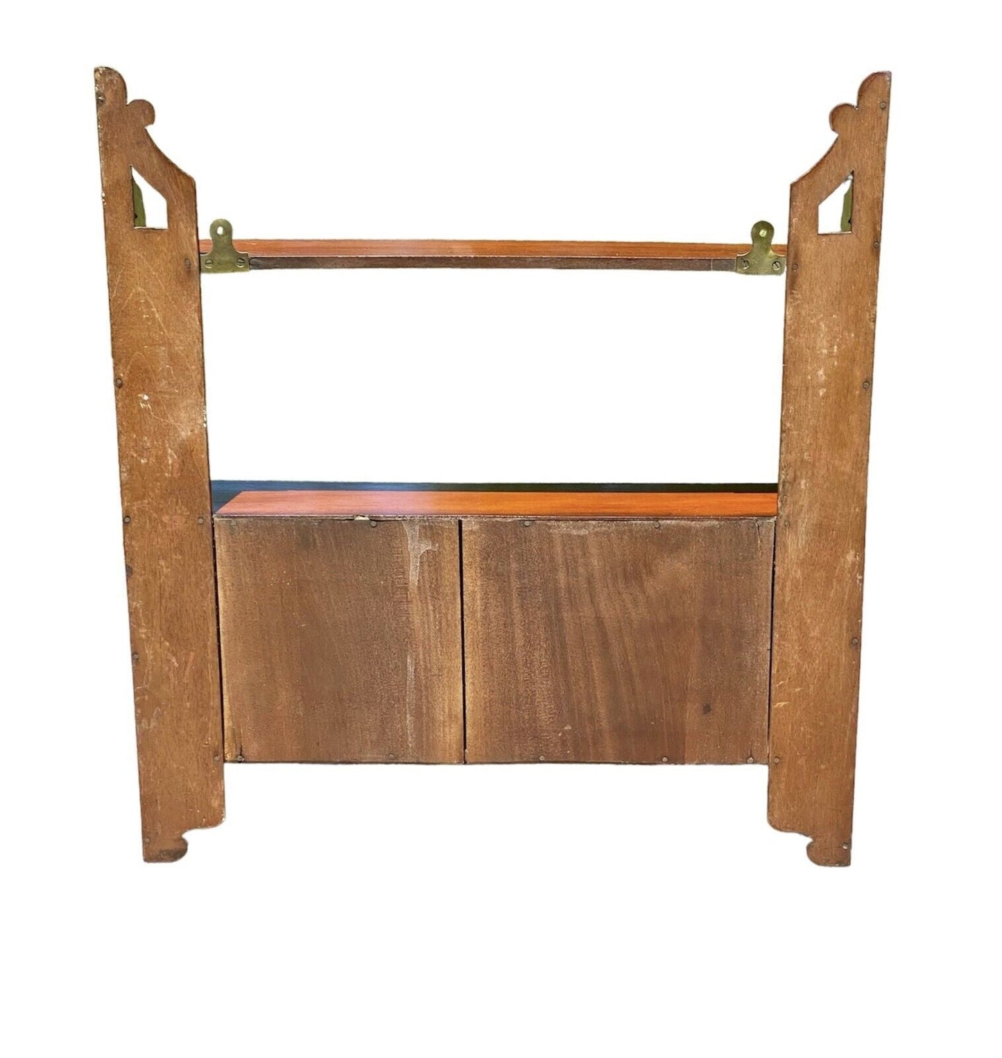 Antique Chippendale Style Mahogany Wall Cabinet or Cupboard With Display Shelves - Bay Colony Antiques Home & Garden:Furniture:Bookcases & Shelving