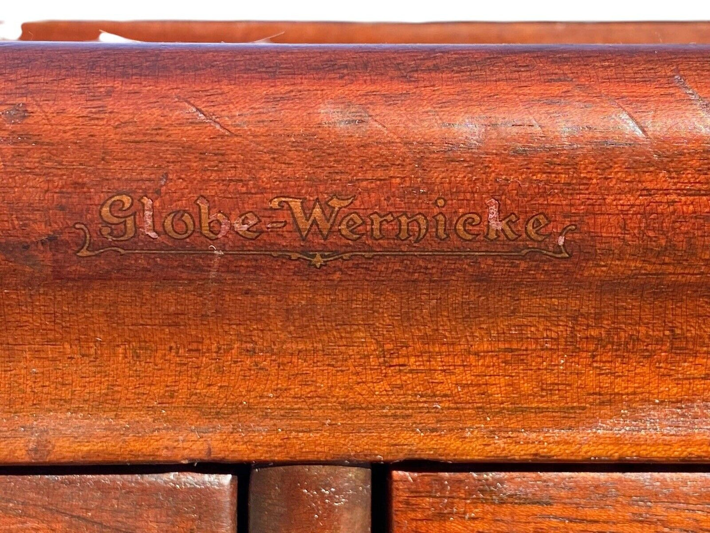 Antique Mahogany Globe Wernicke 13 Drawer File Cabinet - Bay Colony Antiques Antiques:Furniture:Cabinets & Cupboards