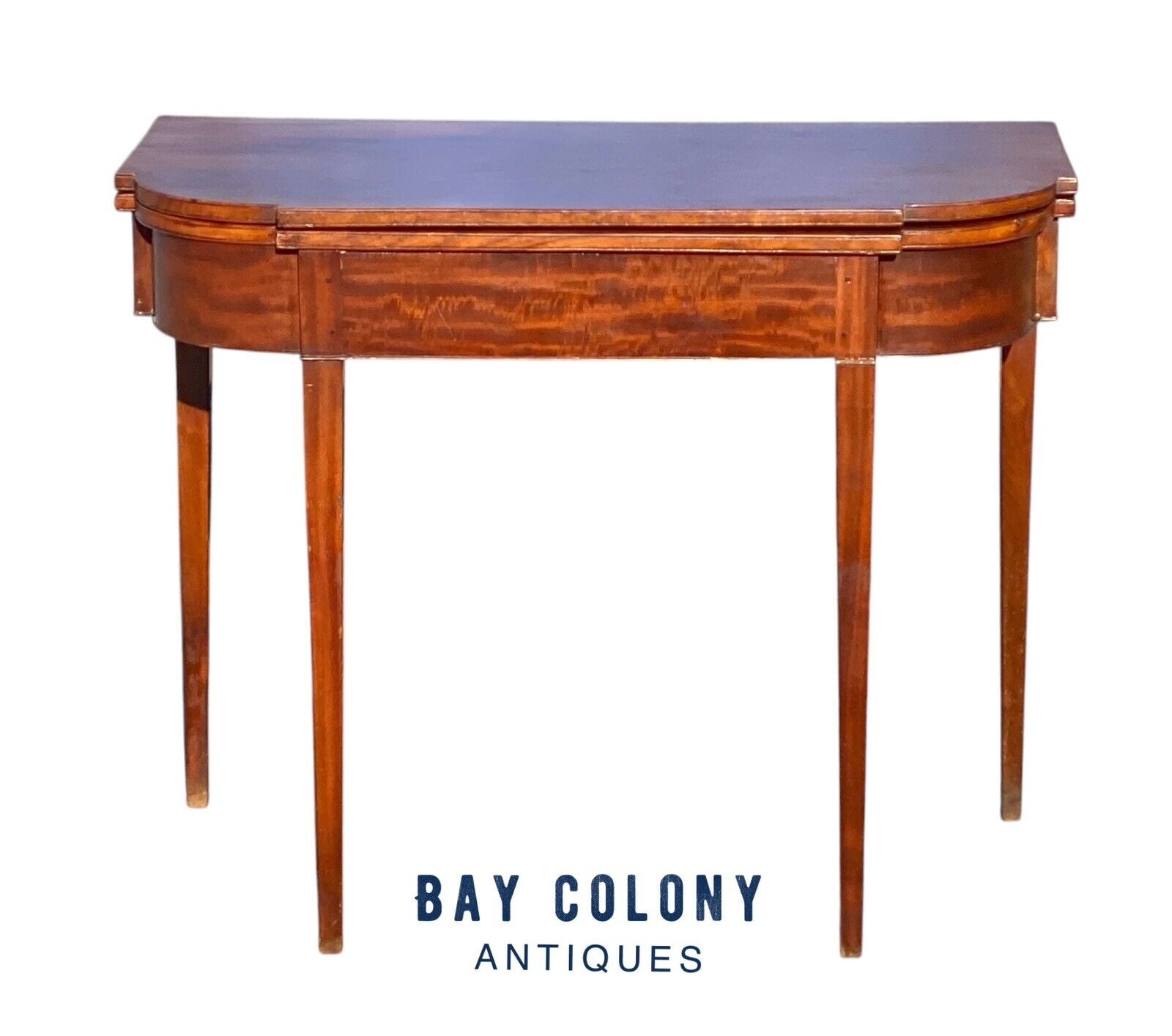 Antique Massachusetts Mahogany Card Table / Game Table - Bay Colony Antiques Antiques:Furniture:Tables