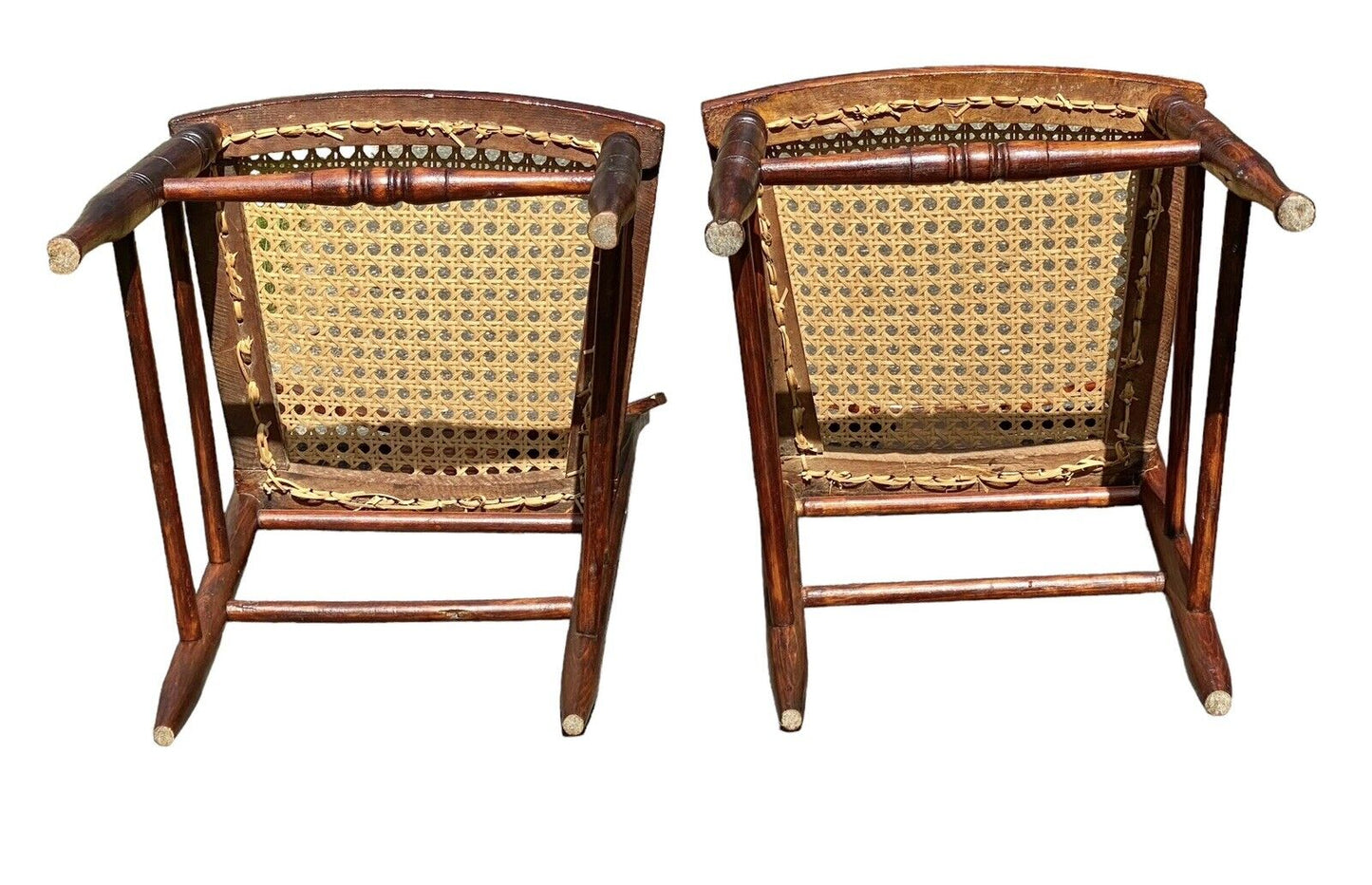 Antique Pair of Birds Eye Maple Country Chairs - Bay Colony Antiques Antiques:Furniture:Chairs