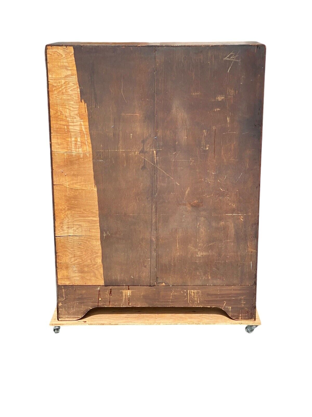 Antique Victorian Oak Double Door Bookcase / Cabinet With Shell Carved Corners - Bay Colony Antiques Antiques:Furniture:Cabinets & Cupboards